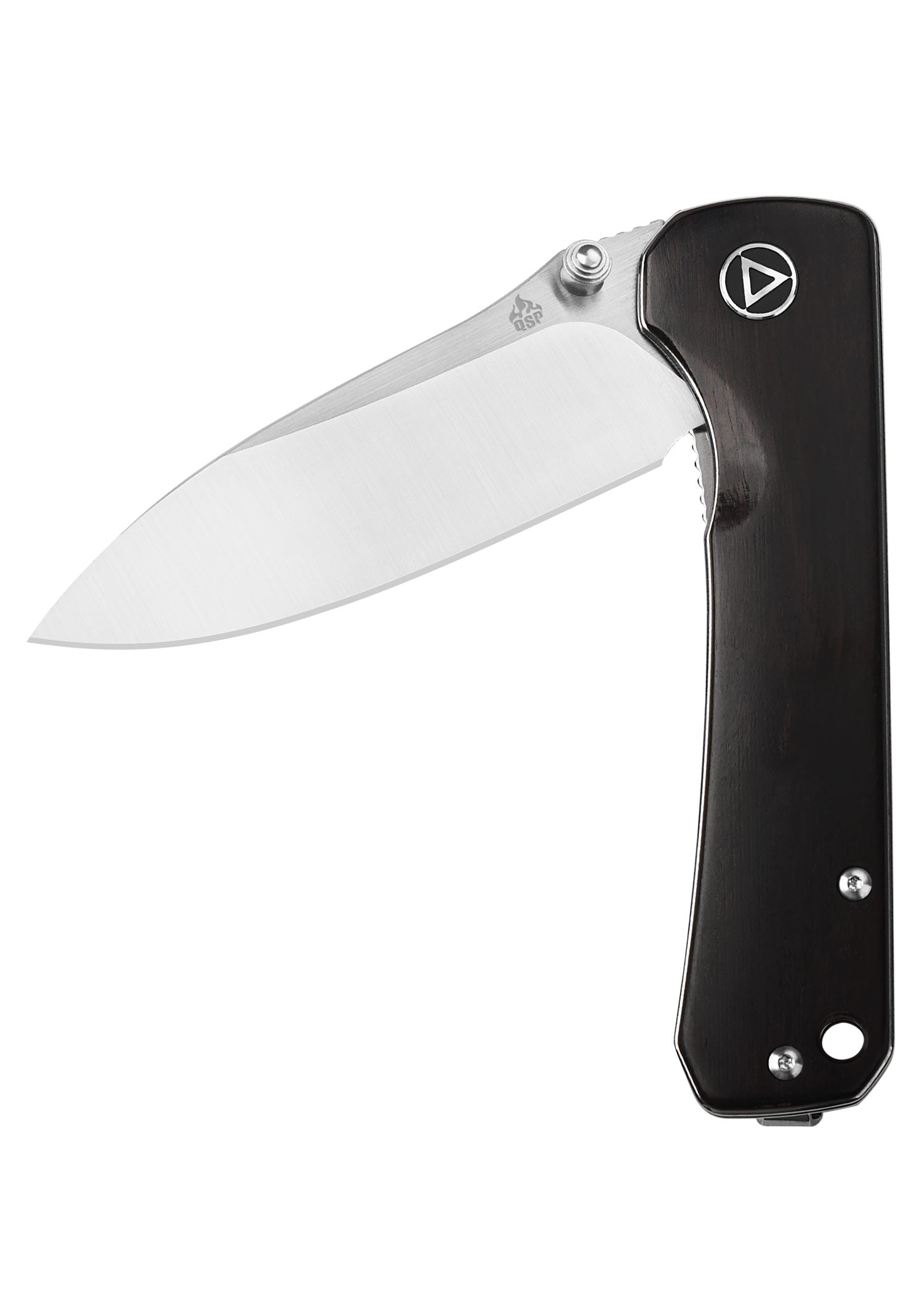 Imagen única de: Navaja De Bolsillo Hawk, Hoja Satinada 14C28n, Mango De Ébano