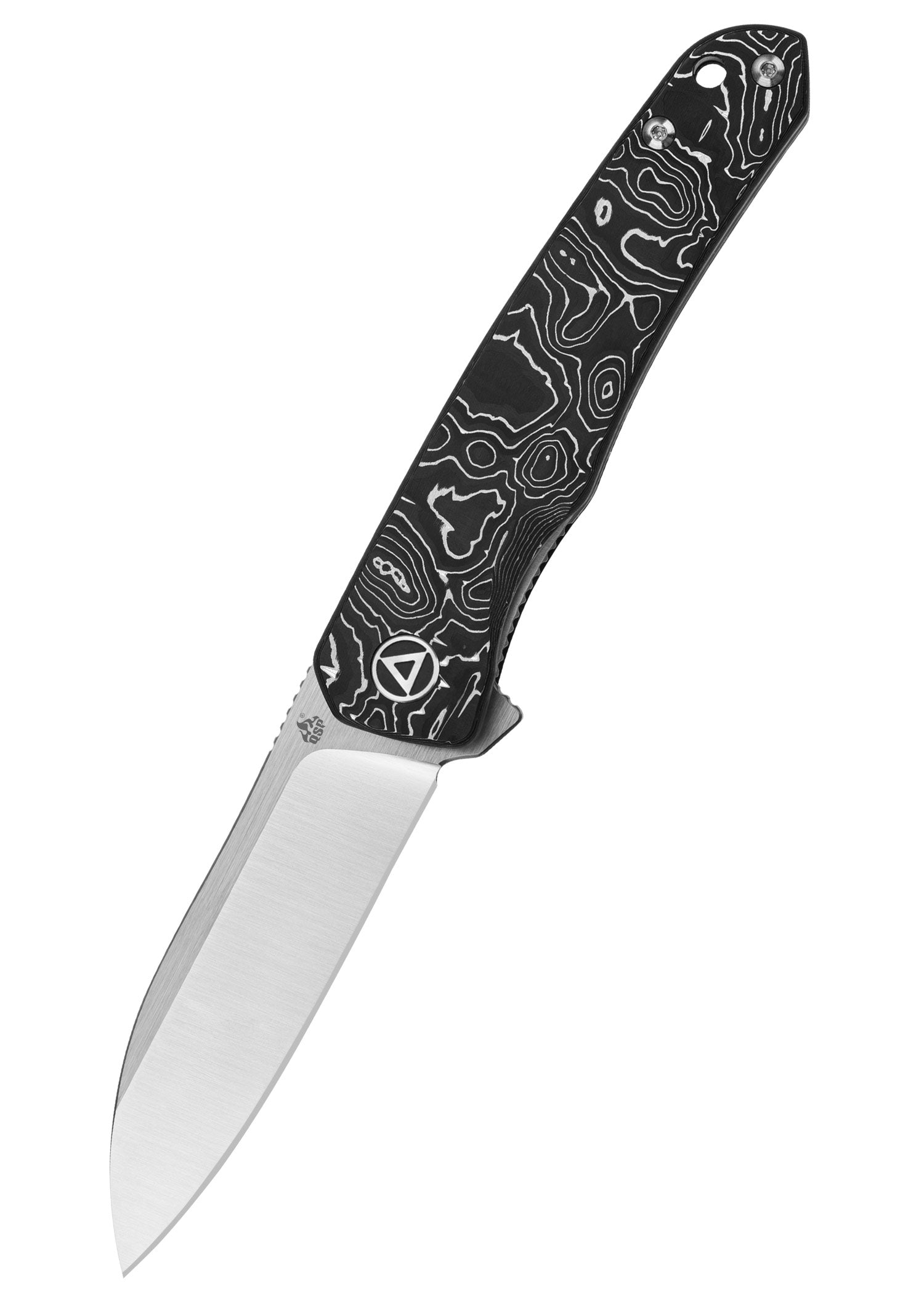 Imagen única de: Navaja Otter, Hoja Satinada S35vn, Mango Cf De Lámina De Aluminio