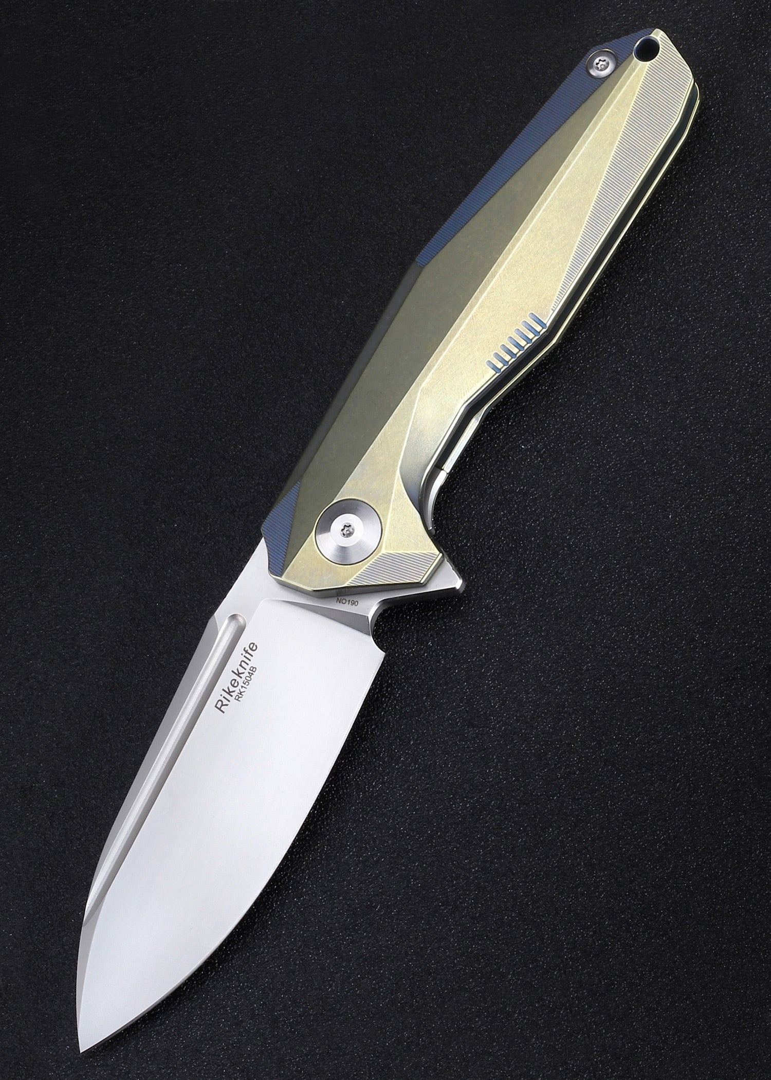 Imagen única de: Navaja De Bolsillo Rikeknife 1504B-gb, Oro/azul