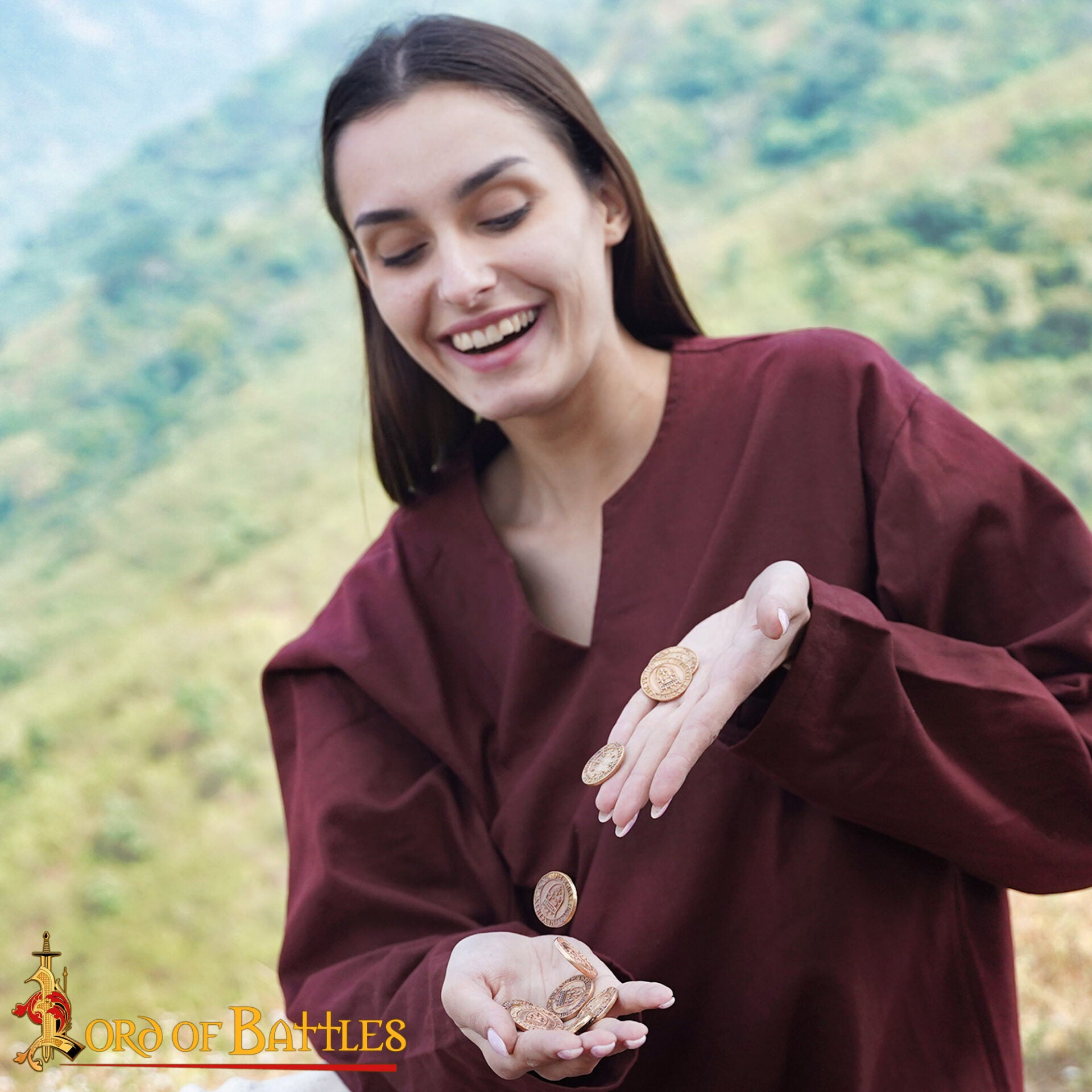 Imagen única de: Monedas de Bronce Macizo de Inspiración Histórica con Motivos de Carlos Vii de Francia