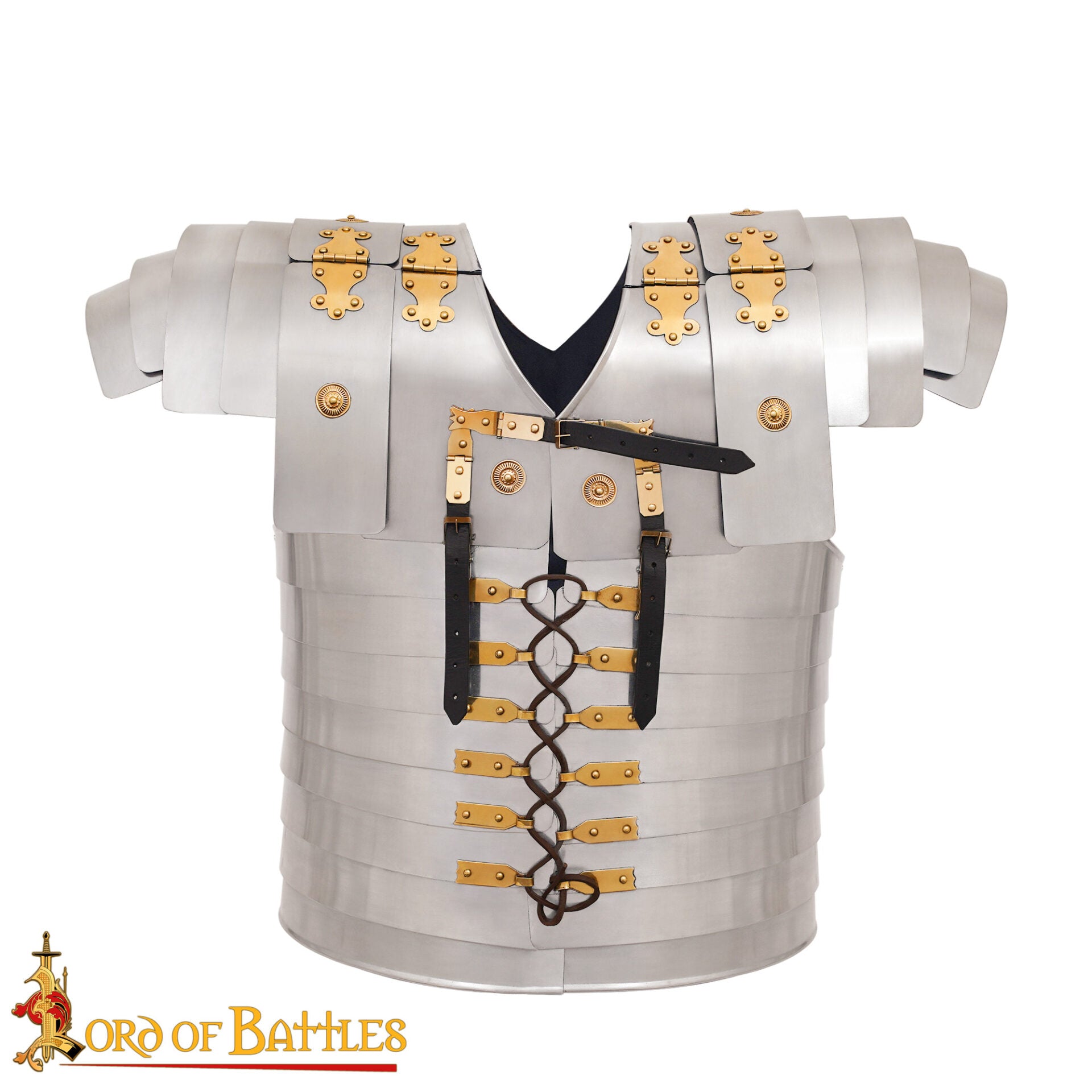 Imagen única de: Roman Lorica Segmentata - Armadura Pectoral de Acero Dulce y Latón