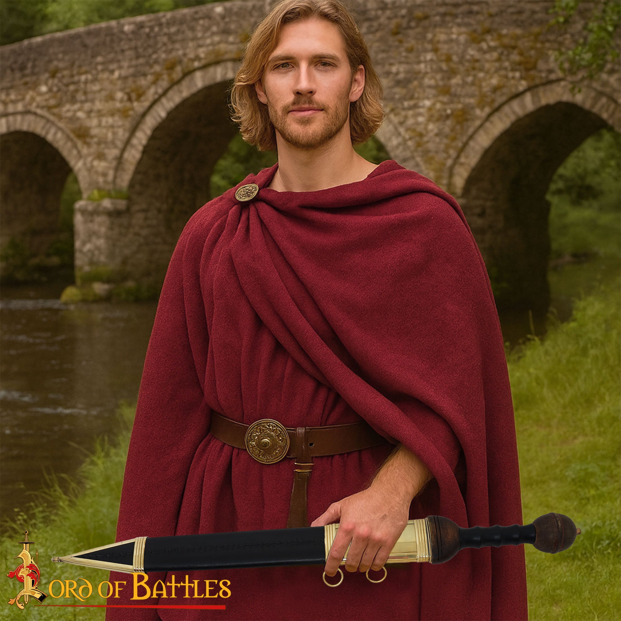 Gladius Romana - Espada de Colección con Vaina de Latón - Imagen 5