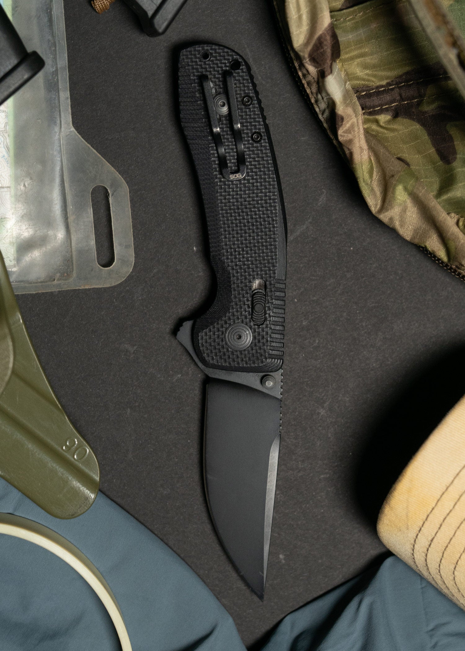 Imagen única de: Navaja De Bolsillo Sog-tac Xr Blackout