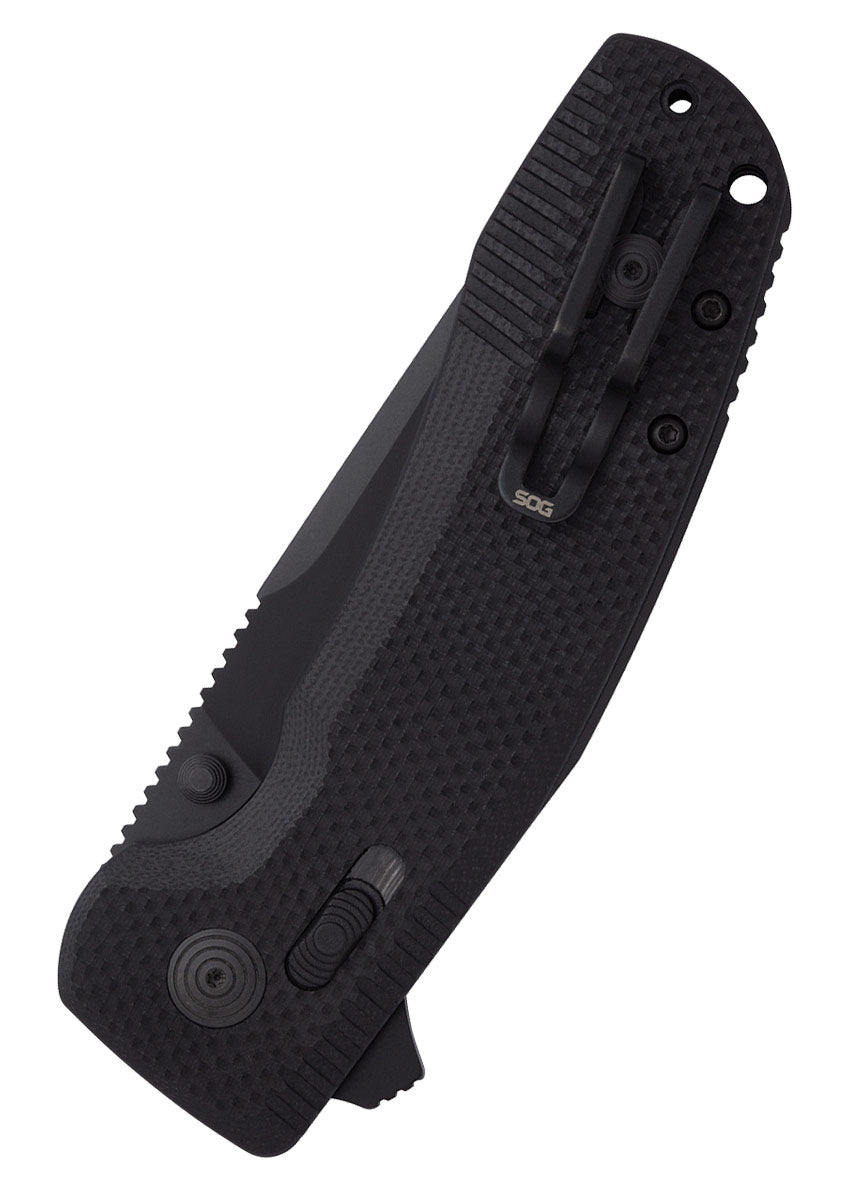 Imagen única de: Navaja De Bolsillo Sog-tac Xr Blackout, Parcialmente Dentada