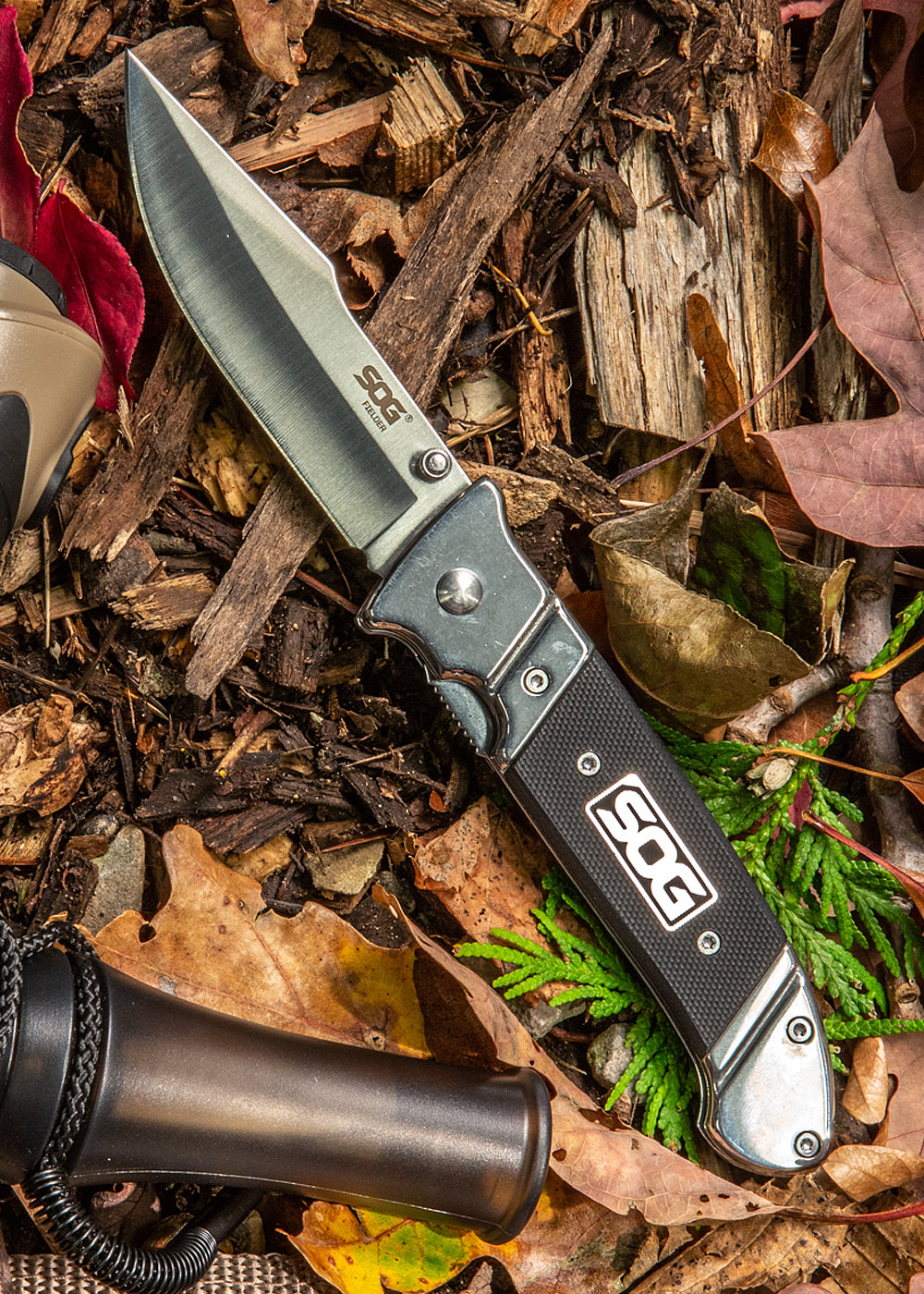 Imagen única de: Navaja Fielder, Mango G10, Sog