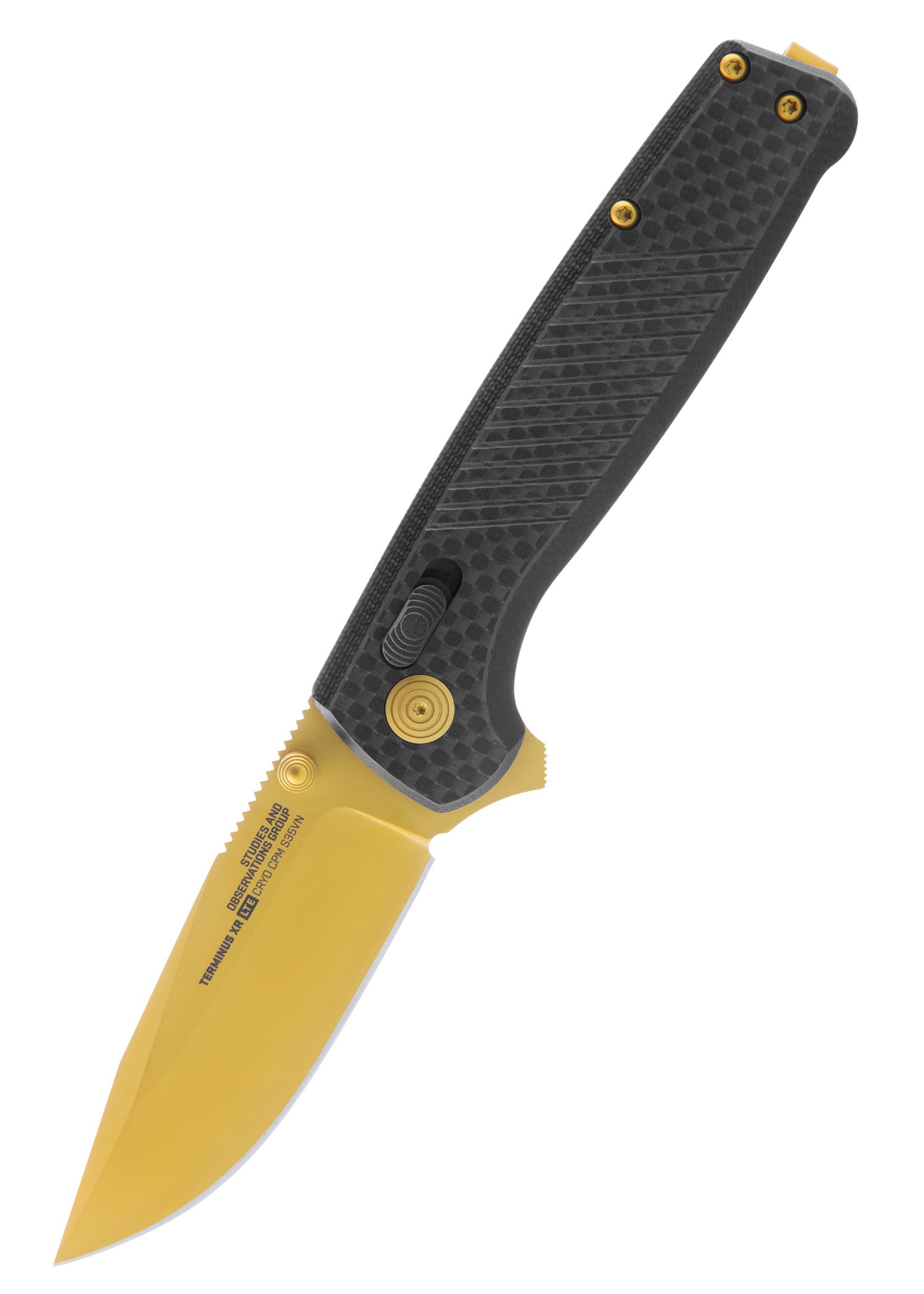 Imagen única de: Navaja De Bolsillo Terminus Xr Lte - Carbono Y Oro, Sog