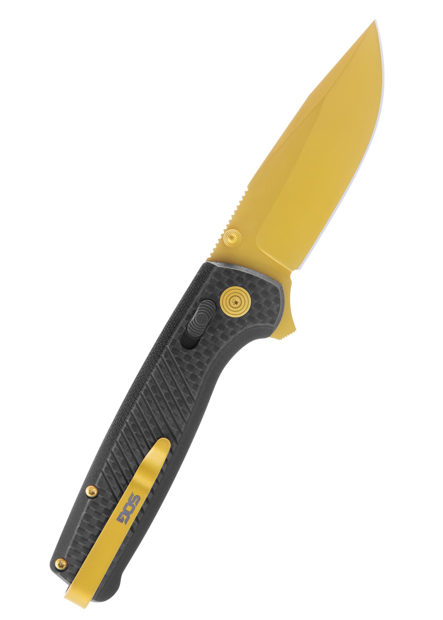 Imagen única de: Navaja De Bolsillo Terminus Xr Lte - Carbono Y Oro, Sog