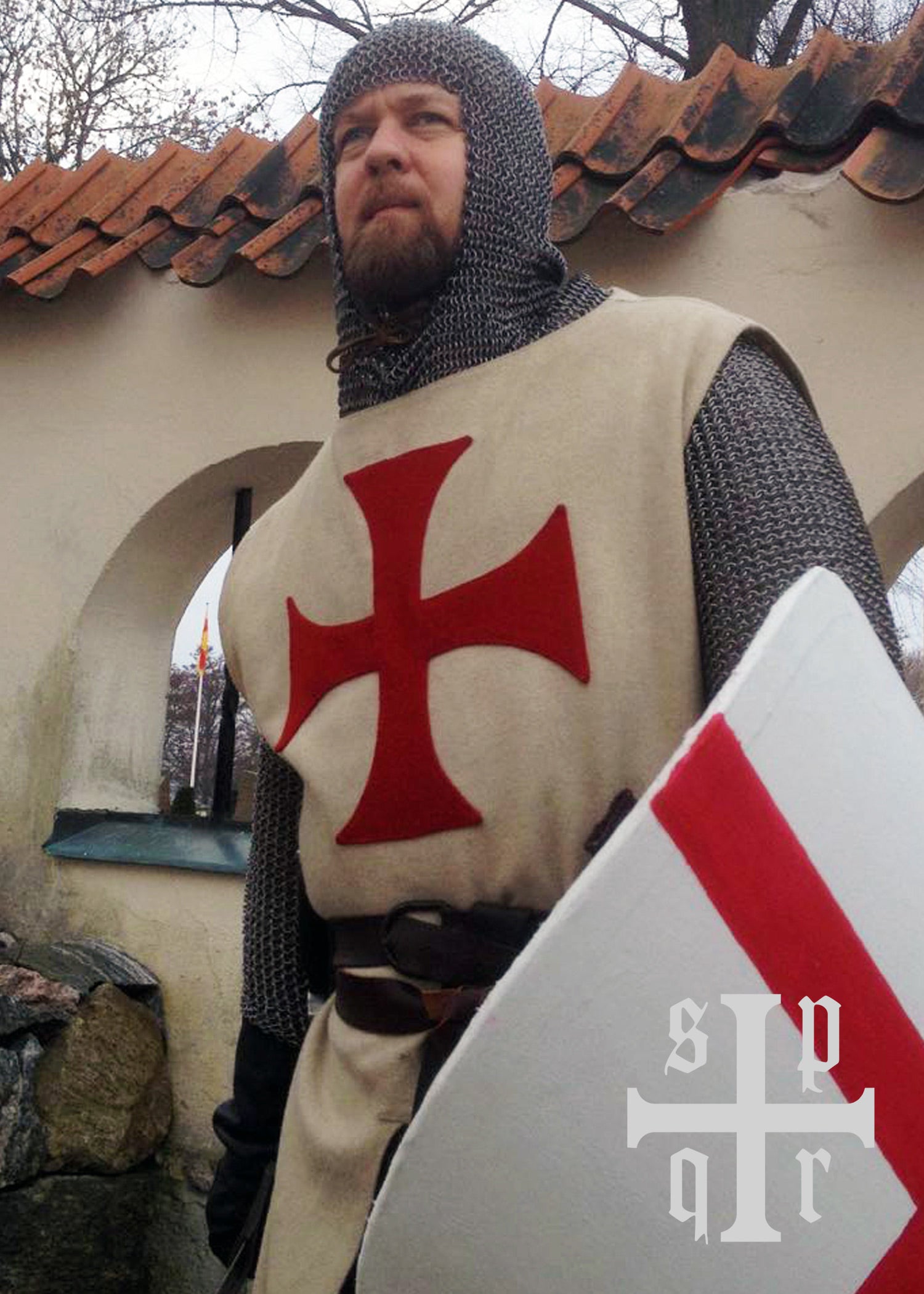 Imagen única de: Túnica Caballeros Templarios Con Forro Interior
