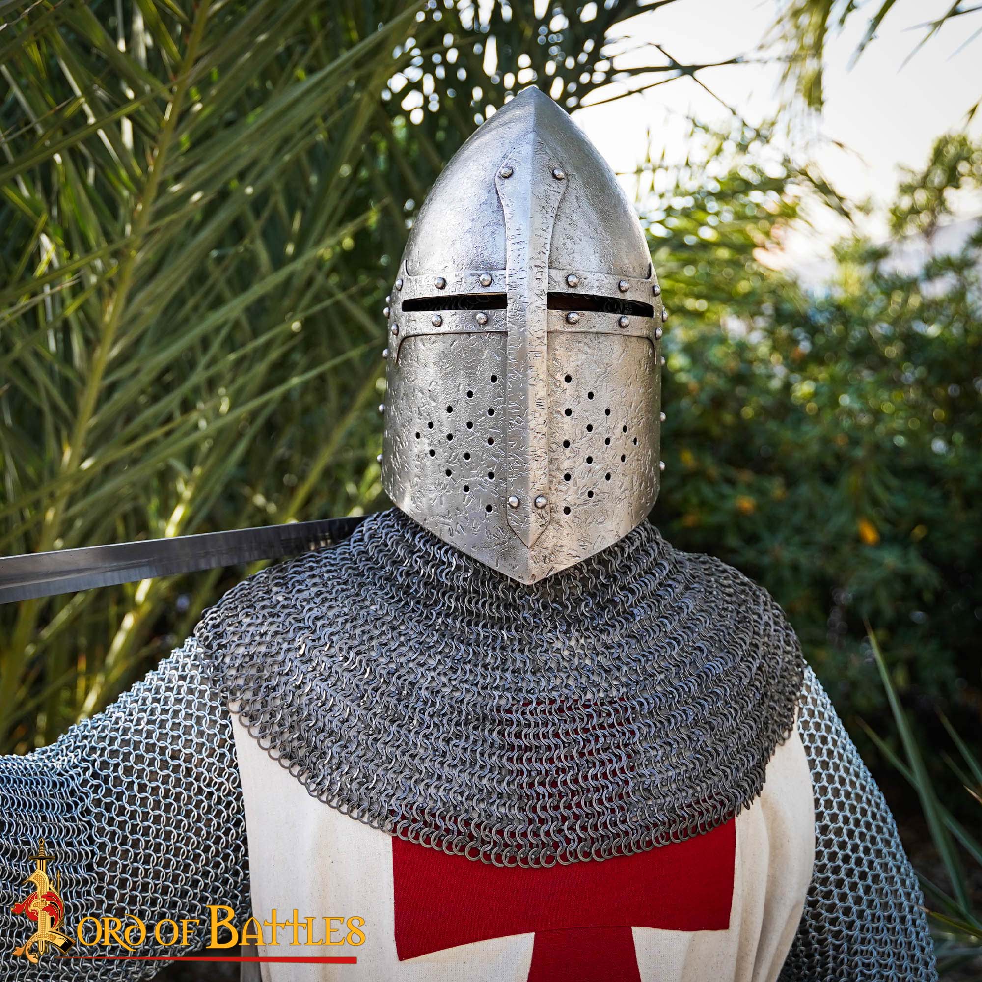 Sugarloaf Great Helm - Casco Cónico de Acero con Forro Acolchado - Imagen 6