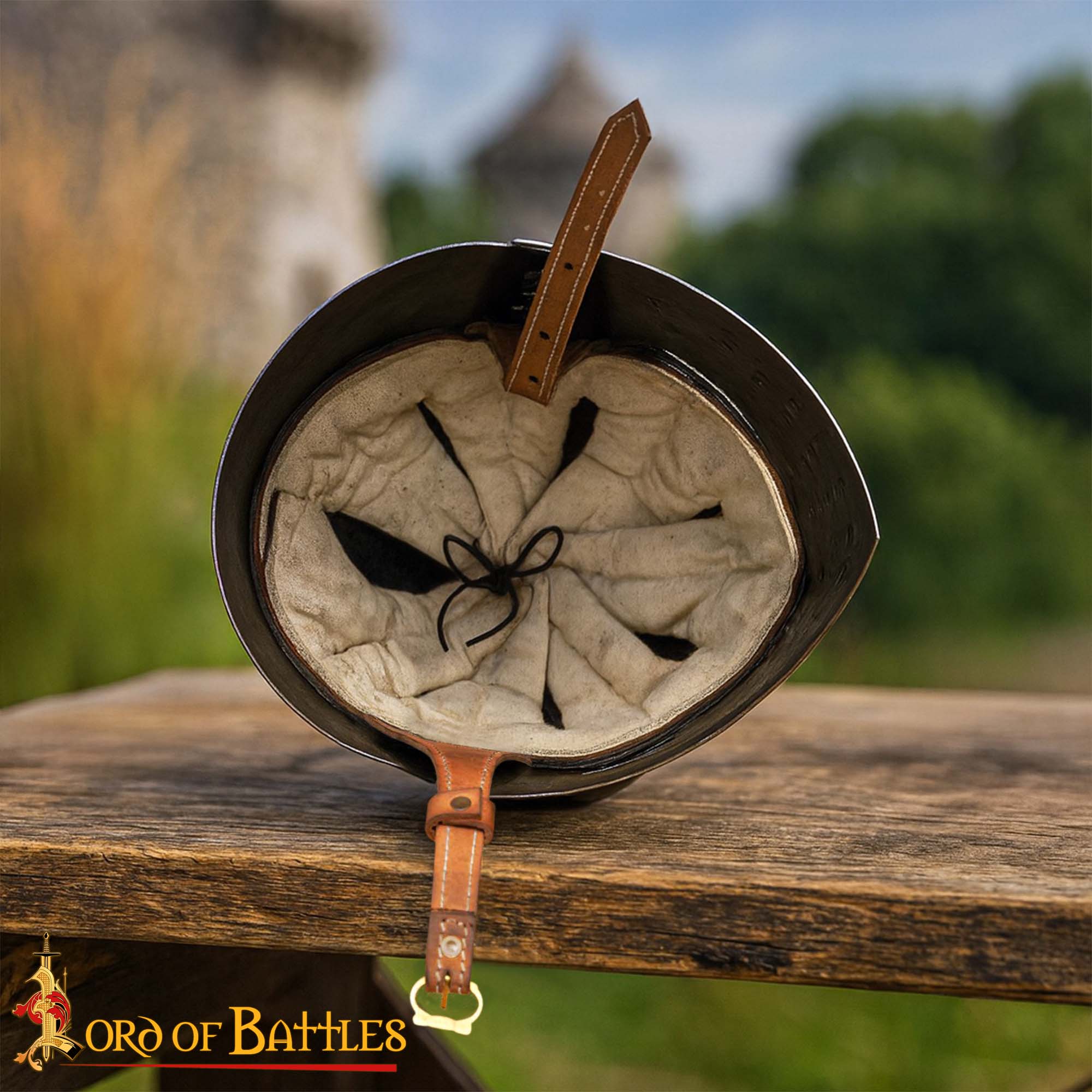 Sugarloaf Great Helm - Casco Cónico de Acero con Forro Acolchado - Imagen 5