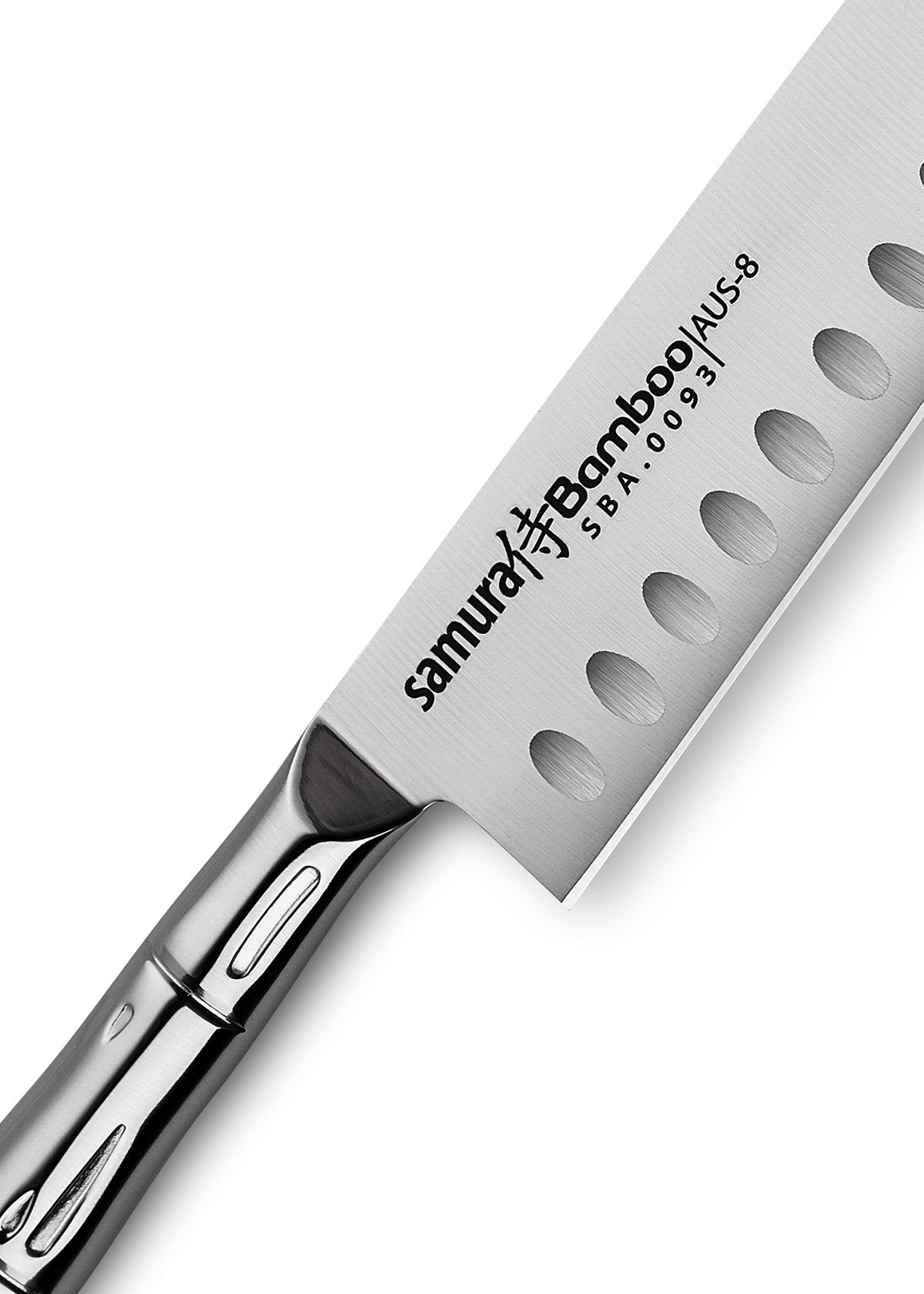 Imagen única de: Santoku Pequeño De Bambú Samura. Rectificado Esférico, 137 Mm