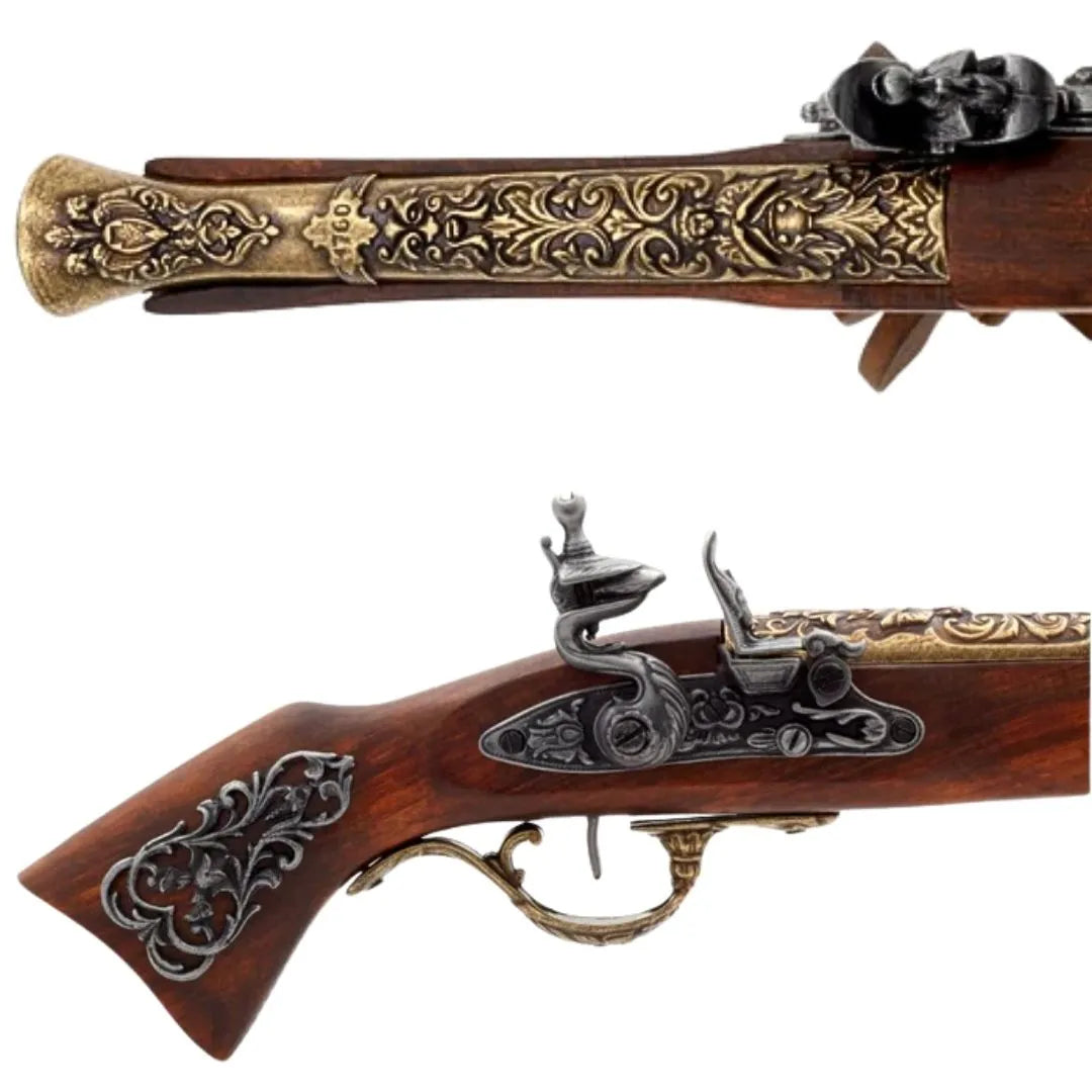 Imagen única de: Trabuco De Chispa Réplica No Funcional 1231 Dorado o Plateado