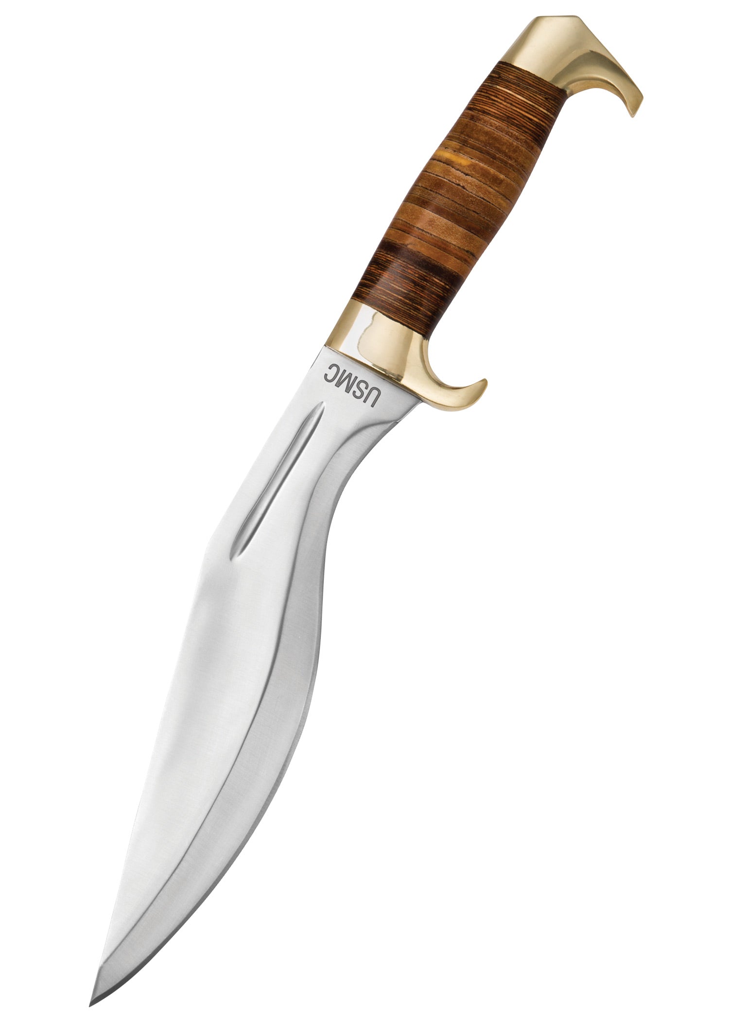 Imagen única de: Cuchillo Usmc Kukri Con Mango De Cuero.