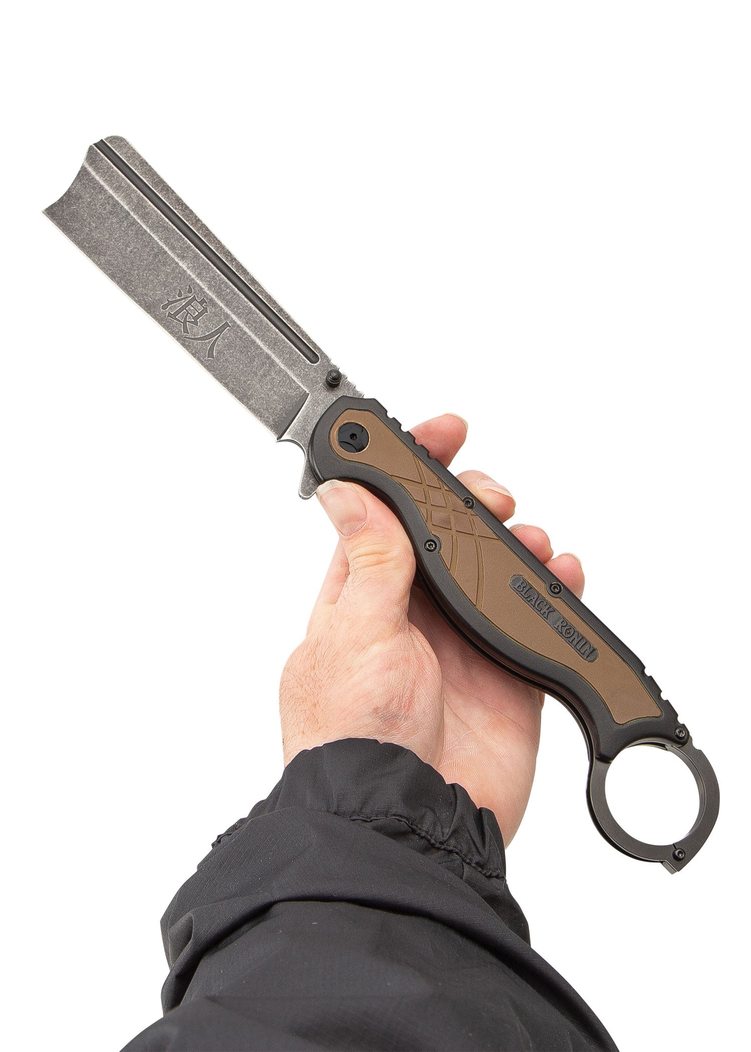 Imagen única de: Navaja Ronin Straight Razor Negra