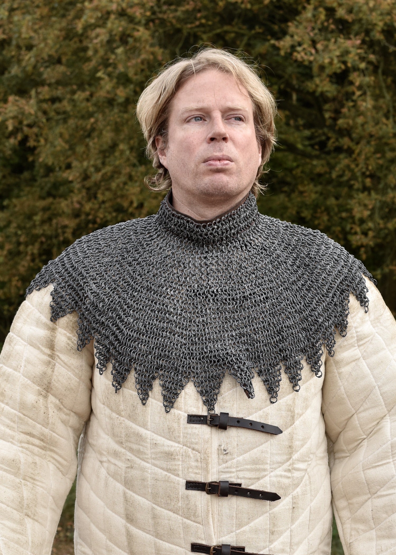 Imagen única de: Collar Obispo, Collar De Cadena Con Correas De Cuero Y Hebillas, Arr