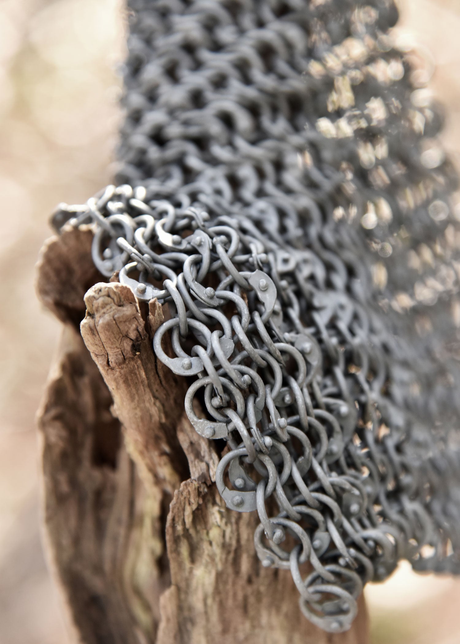 Imagen única de: Pieza De Cadena Arr 20X20cm, Di 8Mm, Alambre De Aluminio Gris, Remachada