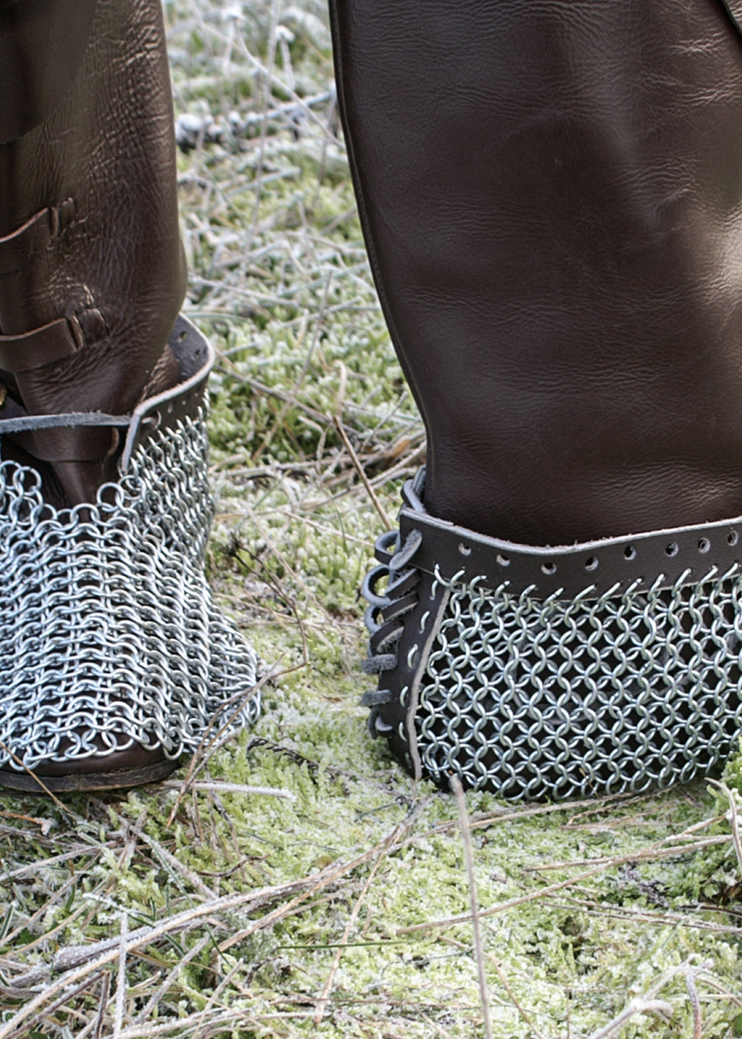 Imagen única de: Sabatons, Armadura De Pie De Cota De Malla, Par