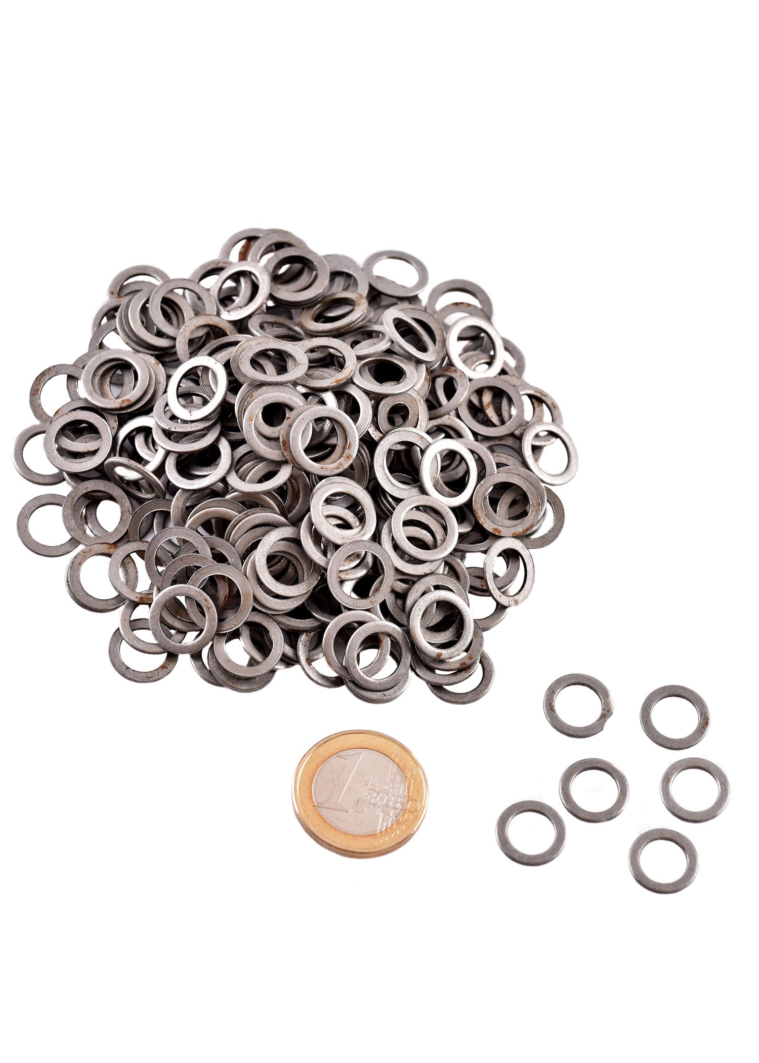 Imagen única de: Frm/fwm Paquete De 1Kg De Anillos De Cadena Planos Sueltos, Perforados, Id8mm