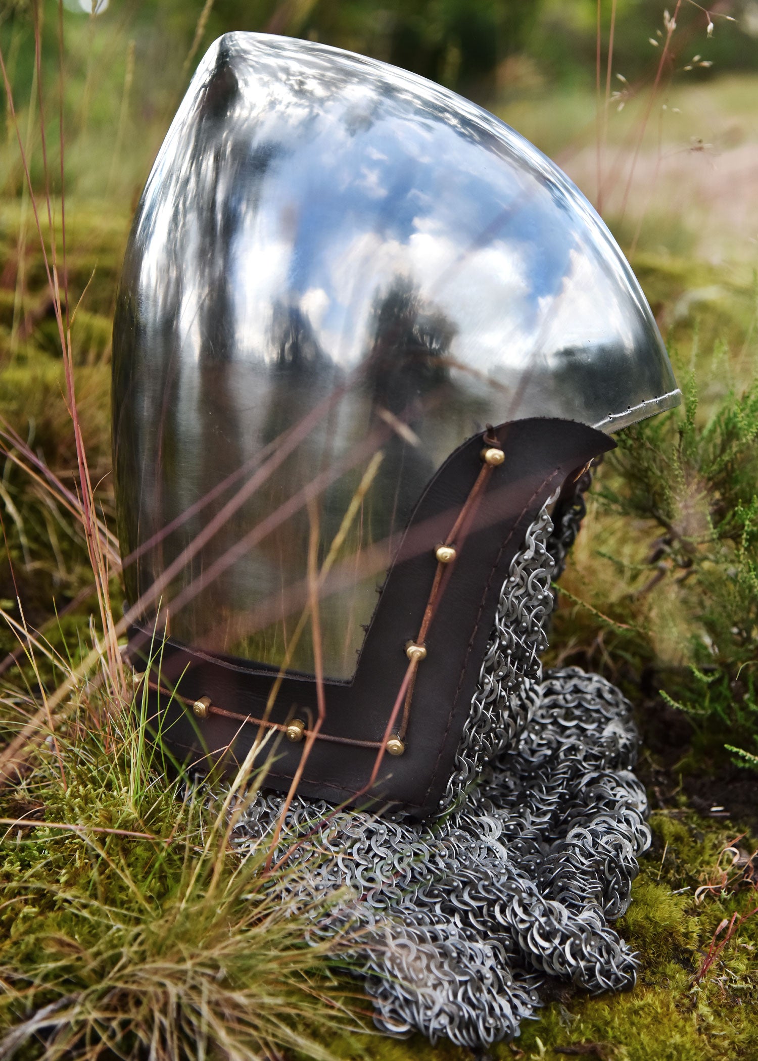 Imagen única de: Tapa De Lavabo Con Soporte De Cadena De Anillos Planos Remachados, Acero De 2 Mm