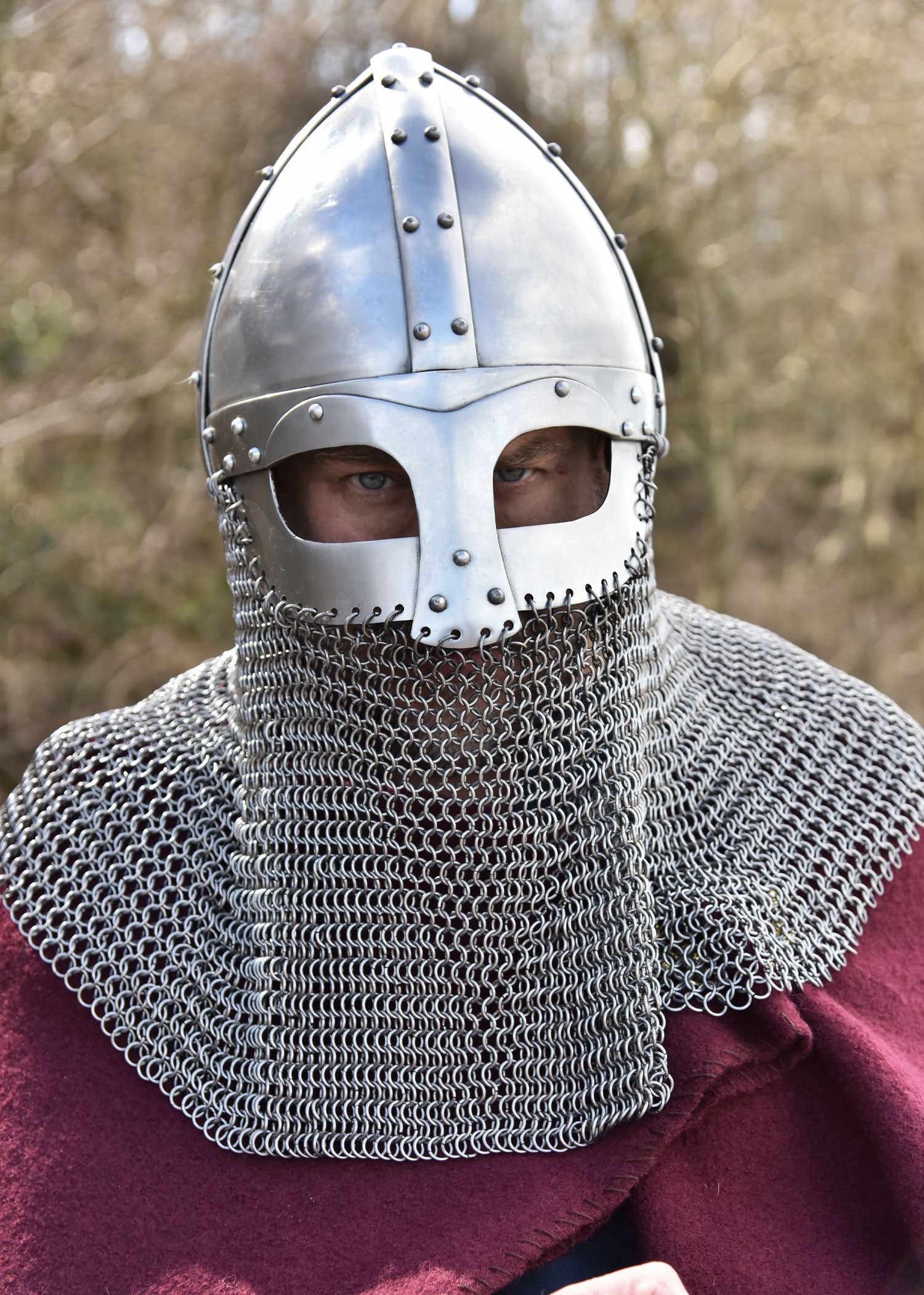 Imagen única de: Spangenhelm De Época Vendel Con Trenza De Cadena, Adecuado Para El Combate.