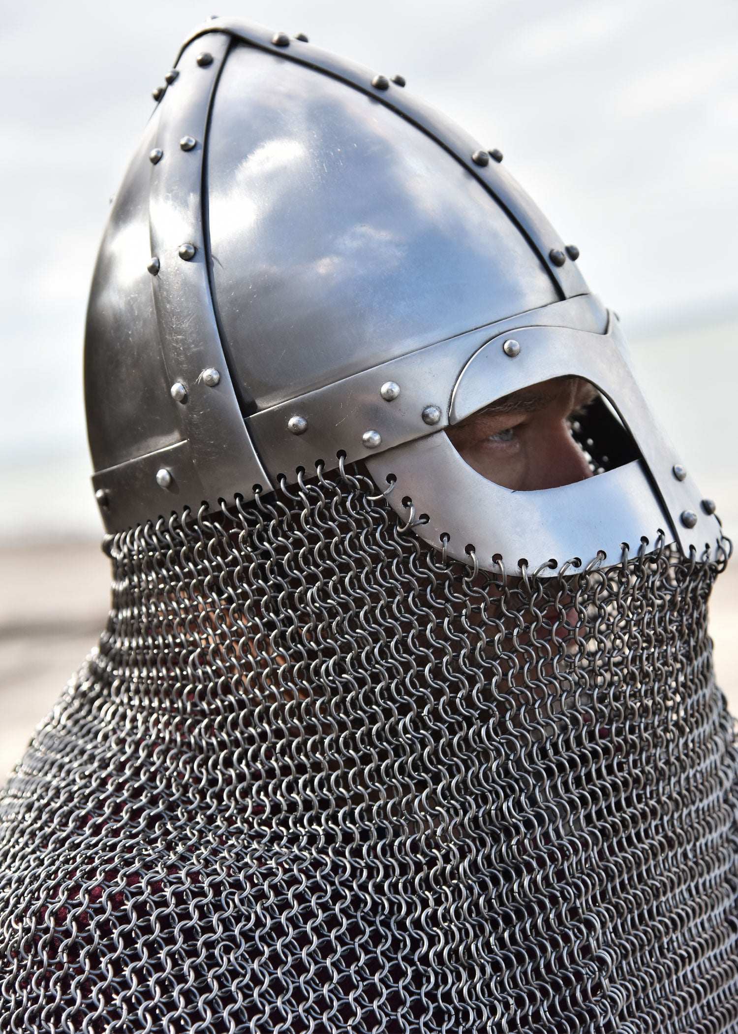 Imagen única de: Spangenhelm De Época Vendel Con Trenza De Cadena, Adecuado Para El Combate.