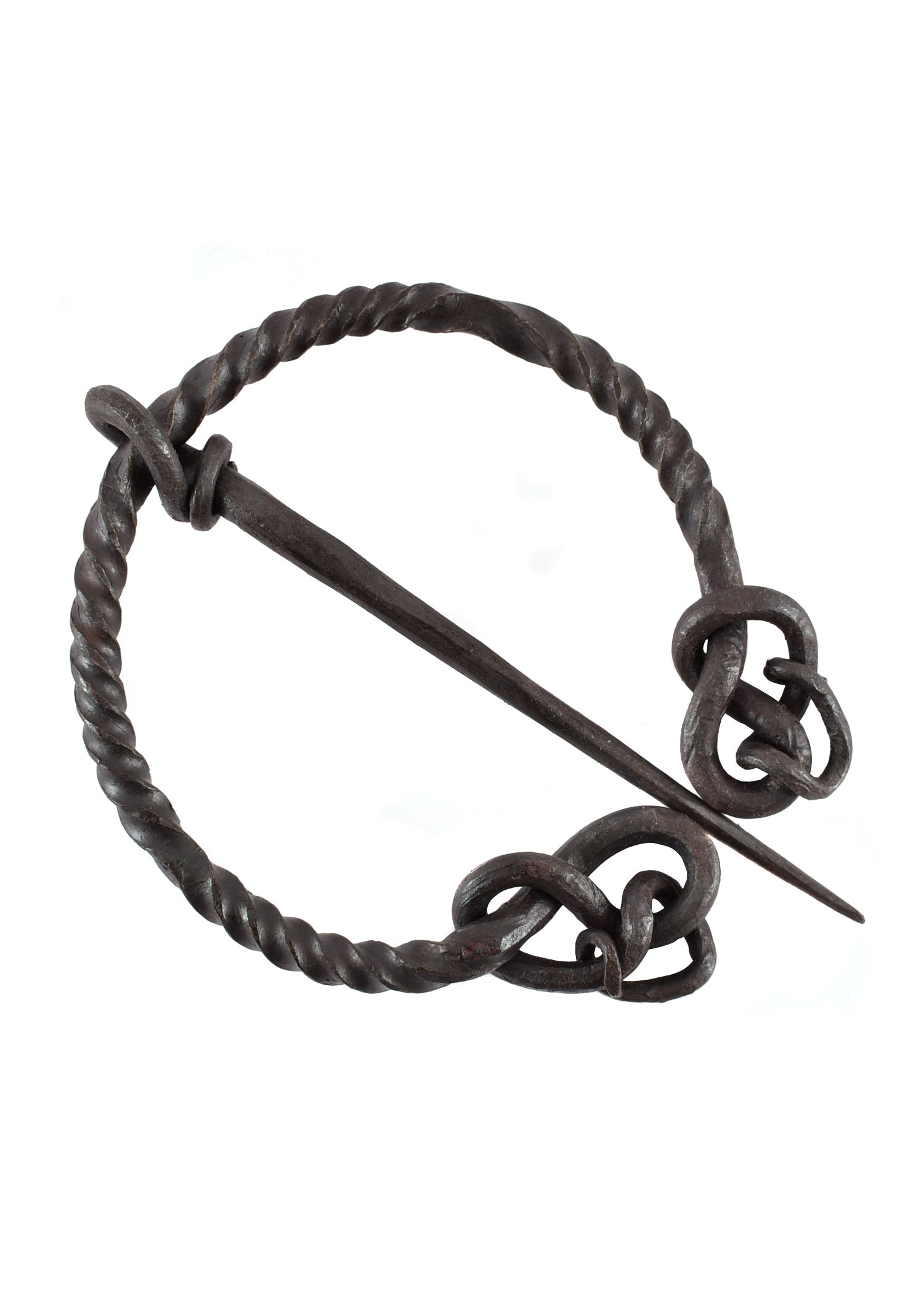 Imagen única de: Broche De Anillo, Retorcido, Enrollado Cuatro Veces, Forjado A Mano.