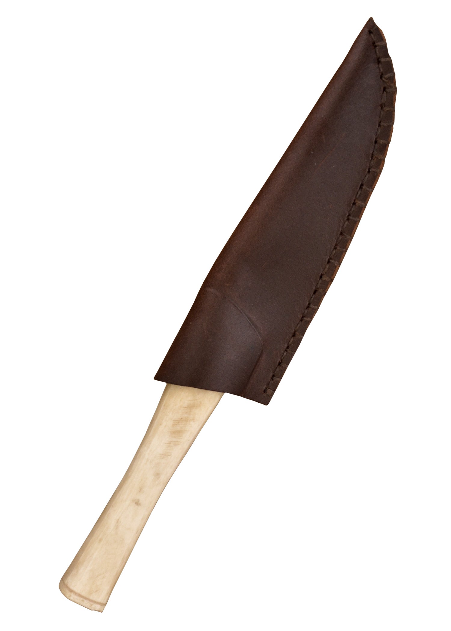 Imagen única de: Cuchillo Sajón Pequeño Con Hoja De Damasco Y Funda.