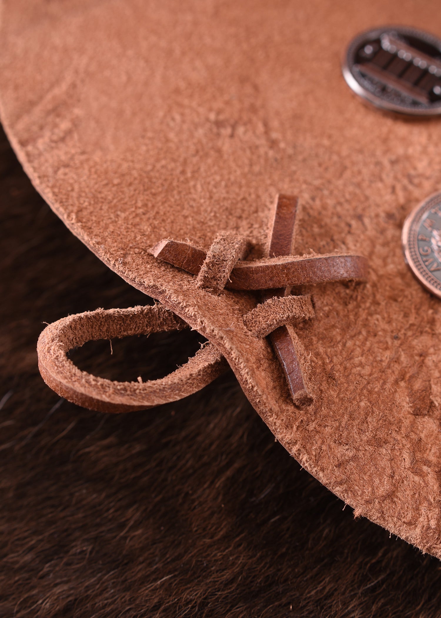 Imagen única de: Bolso Medieval De Piel, Marrón Claro.