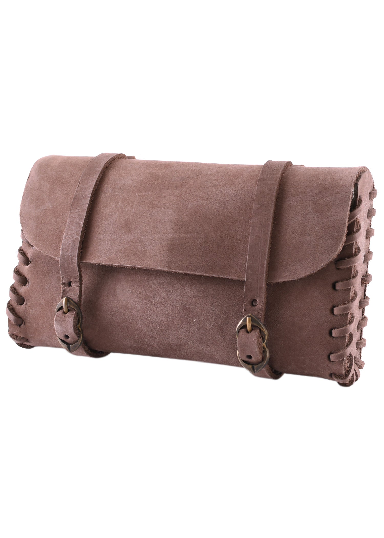 Imagen única de: Bolso De Piel Con Dos Hebillas, Marrón Medio.