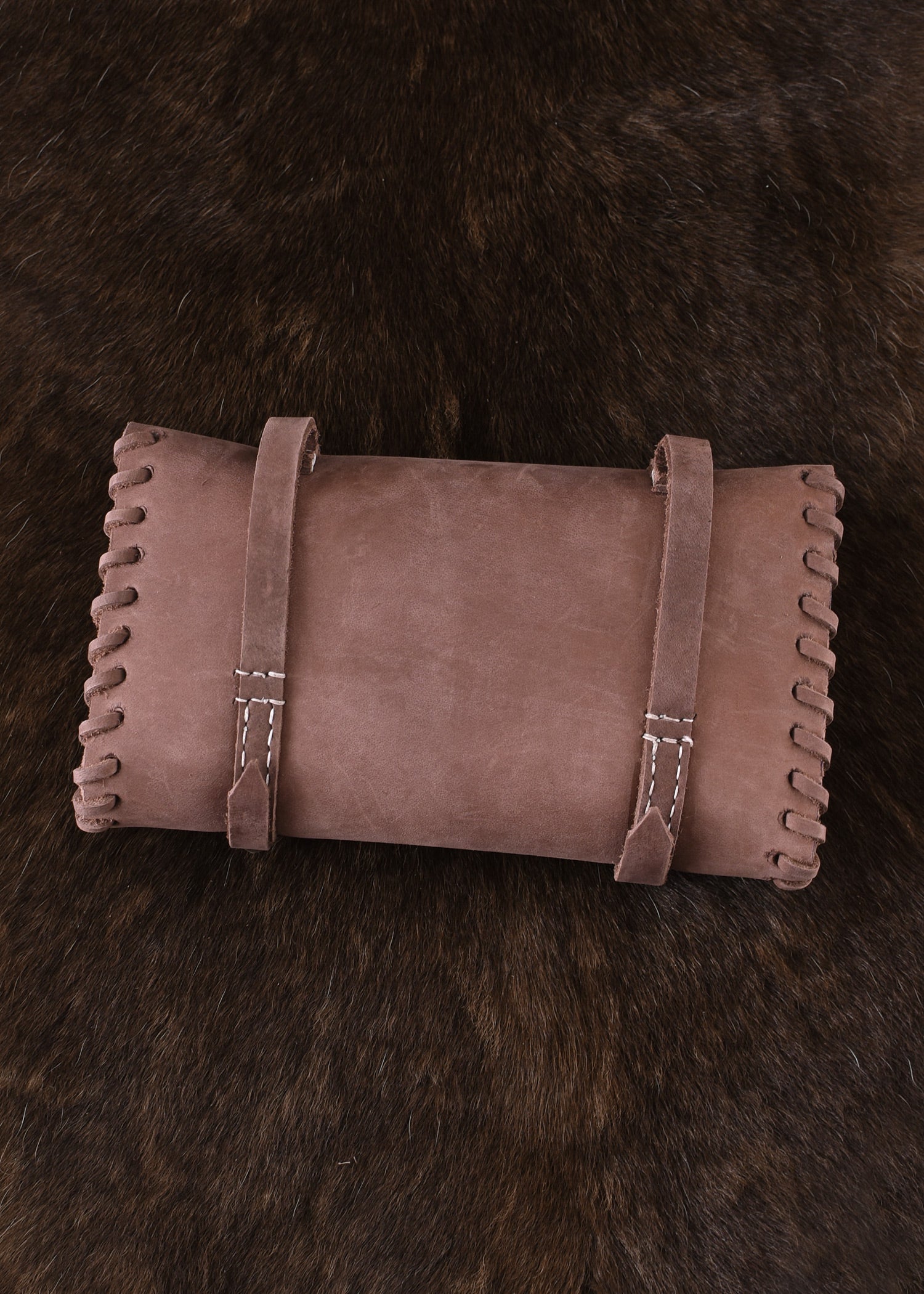 Imagen única de: Bolso De Piel Con Dos Hebillas, Marrón Medio.