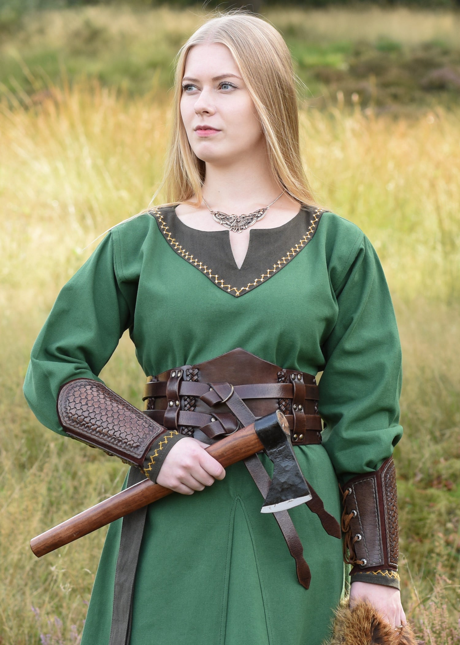 Imagen única de: Guardabrazos De Piel Gofrada Y Ante, Par, Varios Colores