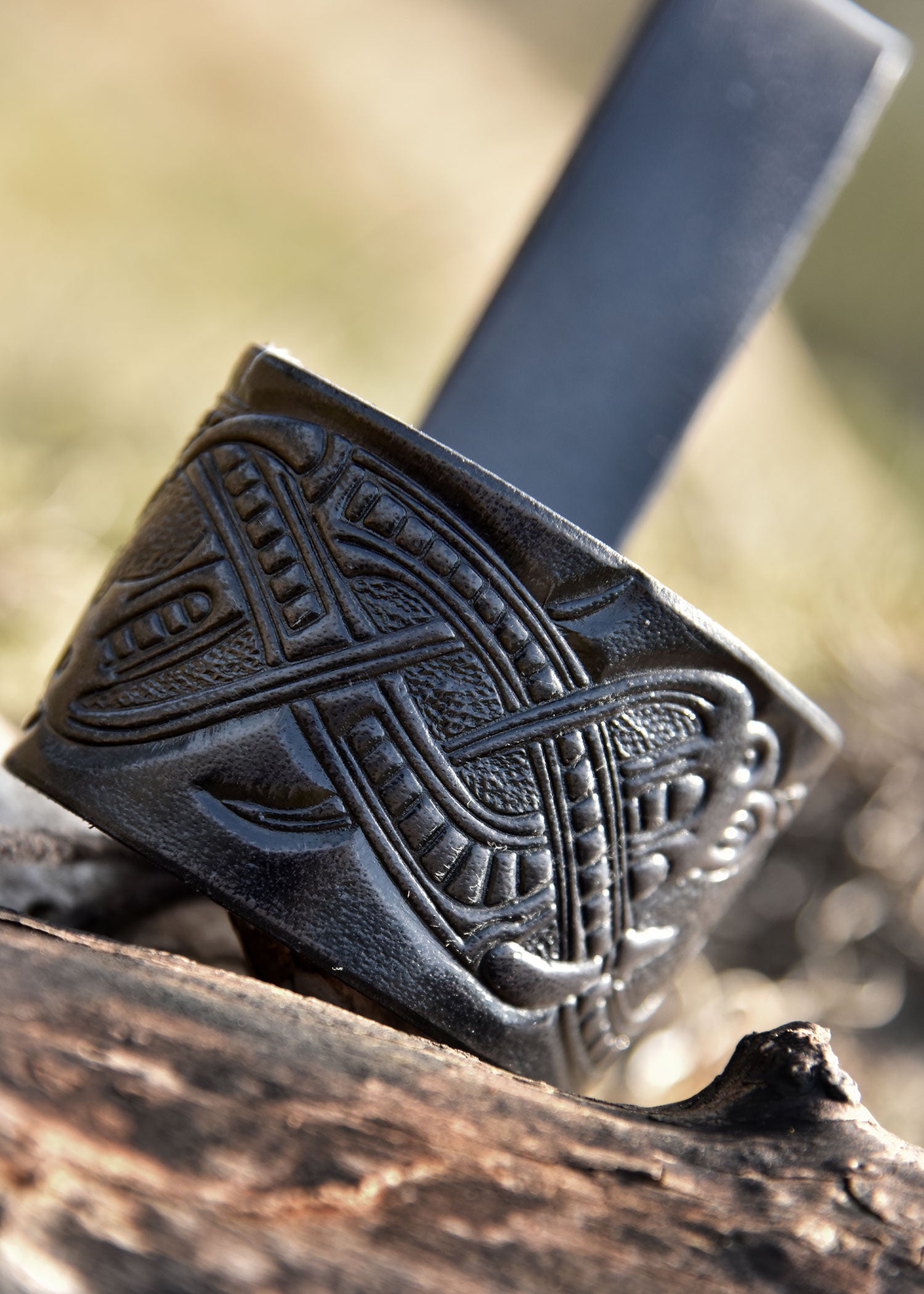 Imagen única de: Porta Cuernos De Cuero Para Cuerno Para Beber, Dragón En Relieve, Estilo Gelatina, Negro