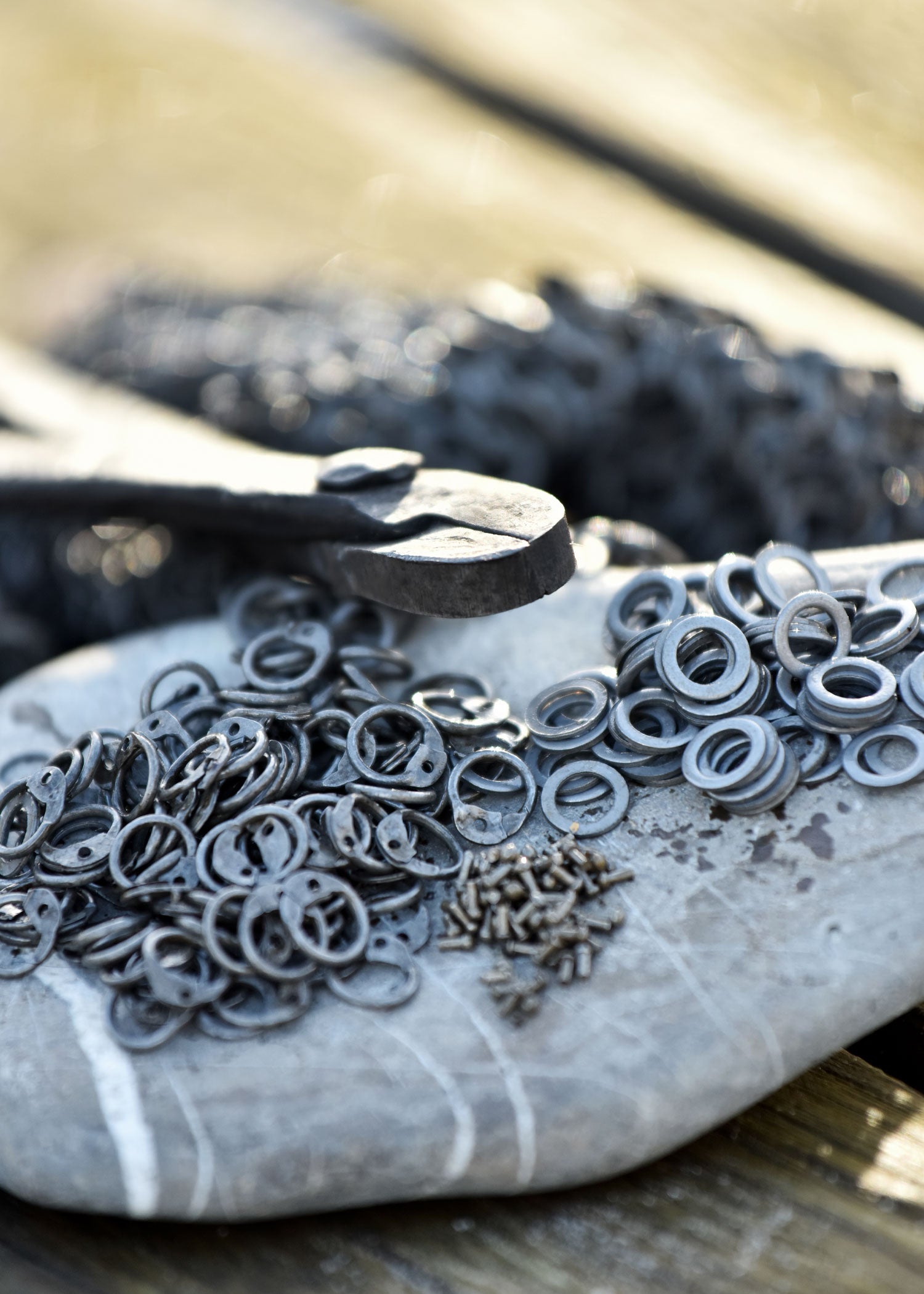 Imagen única de: Paquete Rm De 1 Kg De Anillos De Cadena Sueltos Y Remaches, Di6 Mm, Sin Tratar