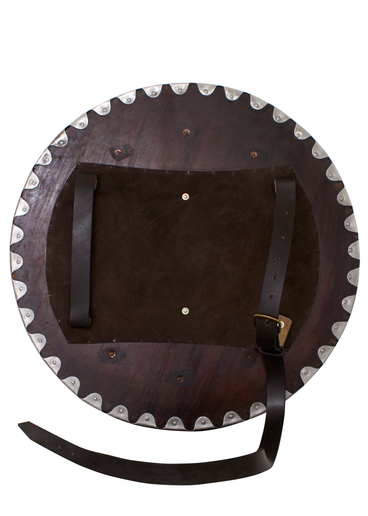 Escudo Vikingo Redondo, Madera Con Herrajes De Acero. 2