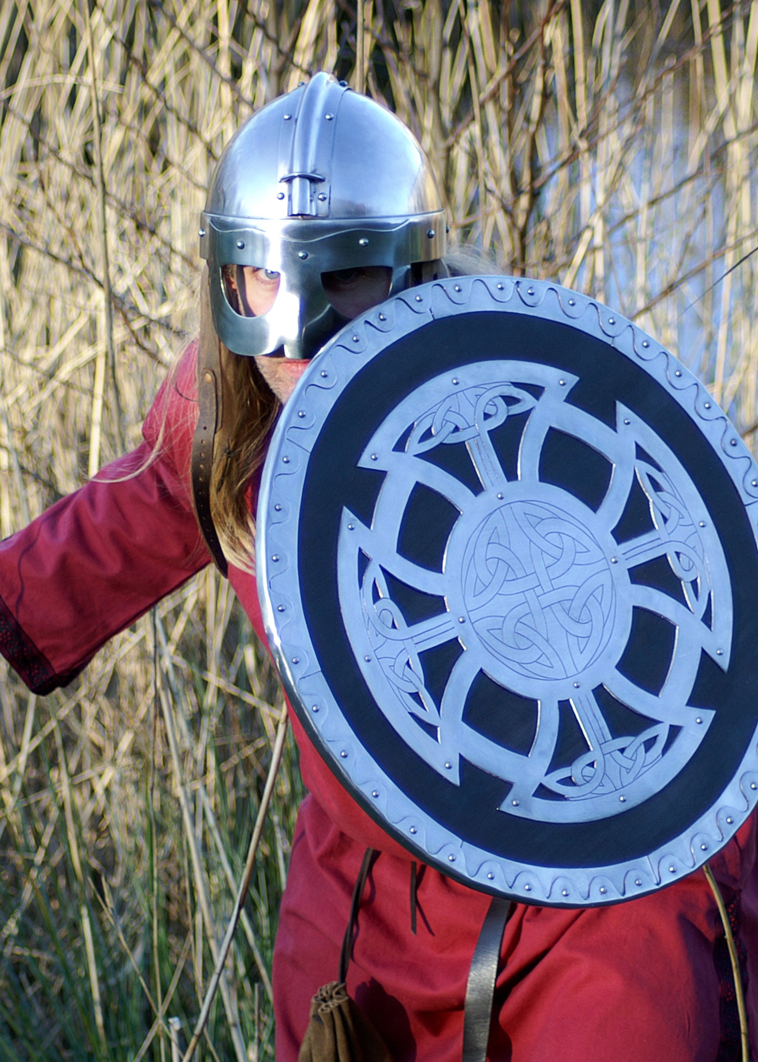 Escudo Vikingo Redondo, Madera Con Herrajes De Acero. 1