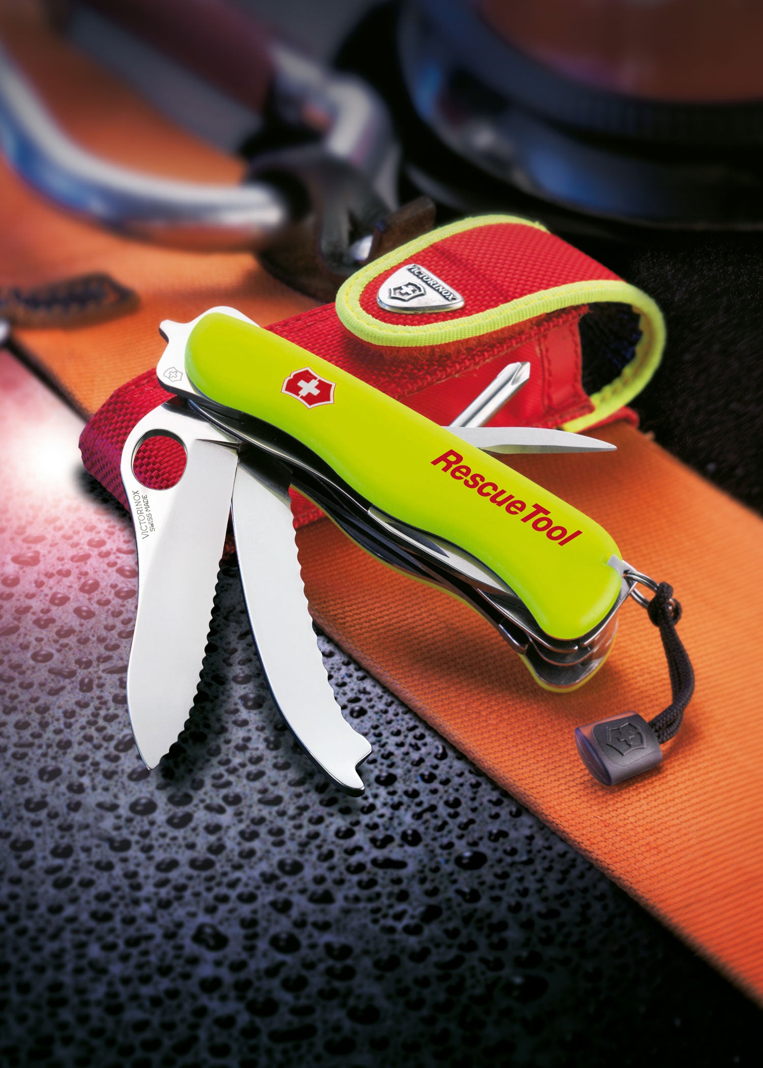 Imagen única de: Rescuetool Protector Contra Olas De Una Mano, Luminiscente Amarillo, Estuche De Nailon