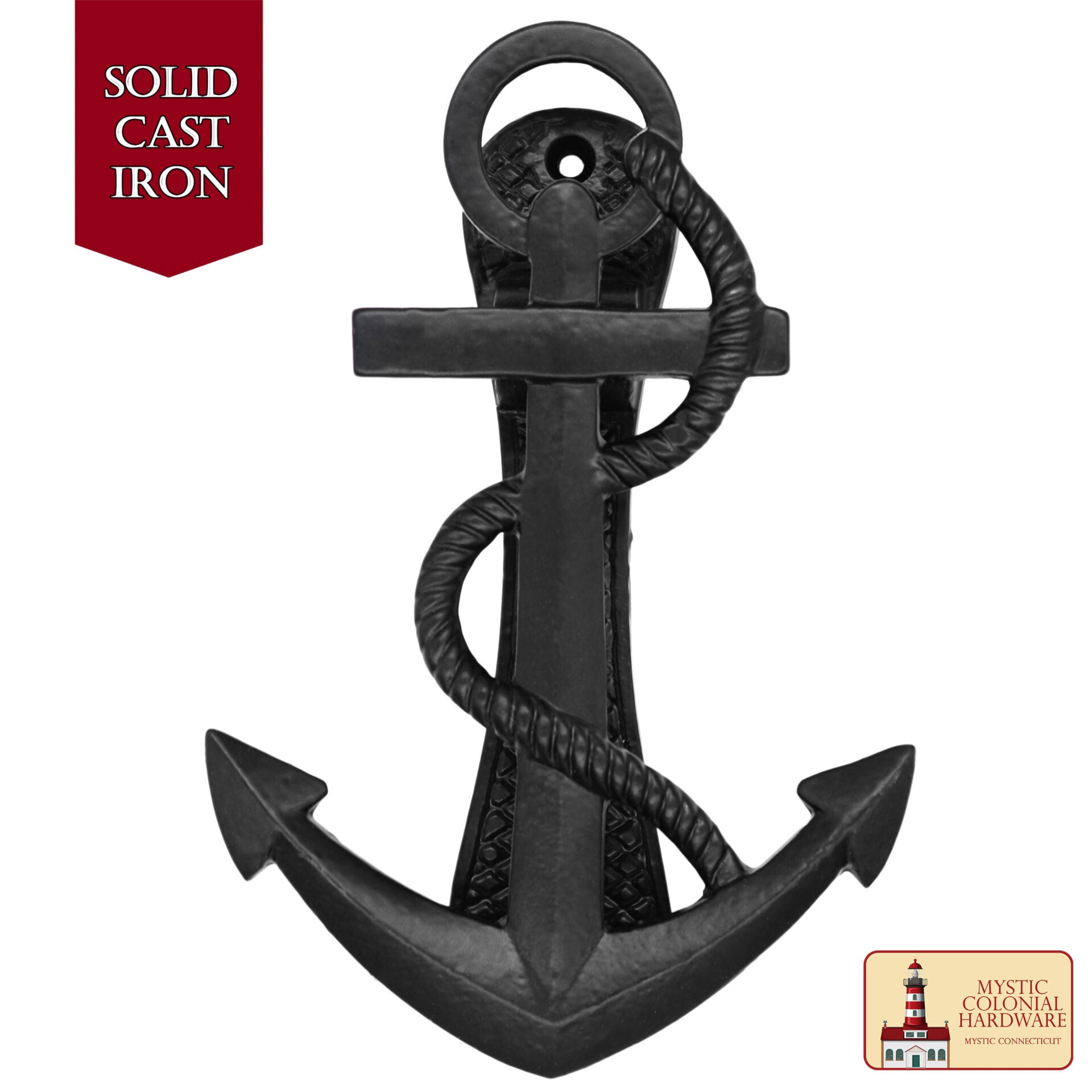 Imagen única de: Ancla Náutica Antiqued Door Knocker- Genuino Hierro Handforged - 6 Inches Tall