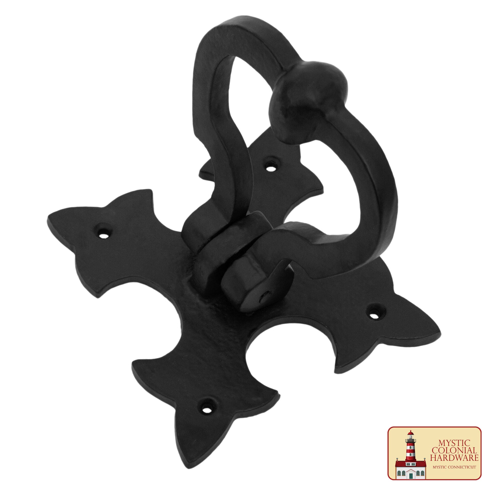 Imagen única de: Aldaba Gótica de Hierro Forjado, Negra, Aspecto Medieval Antiguo