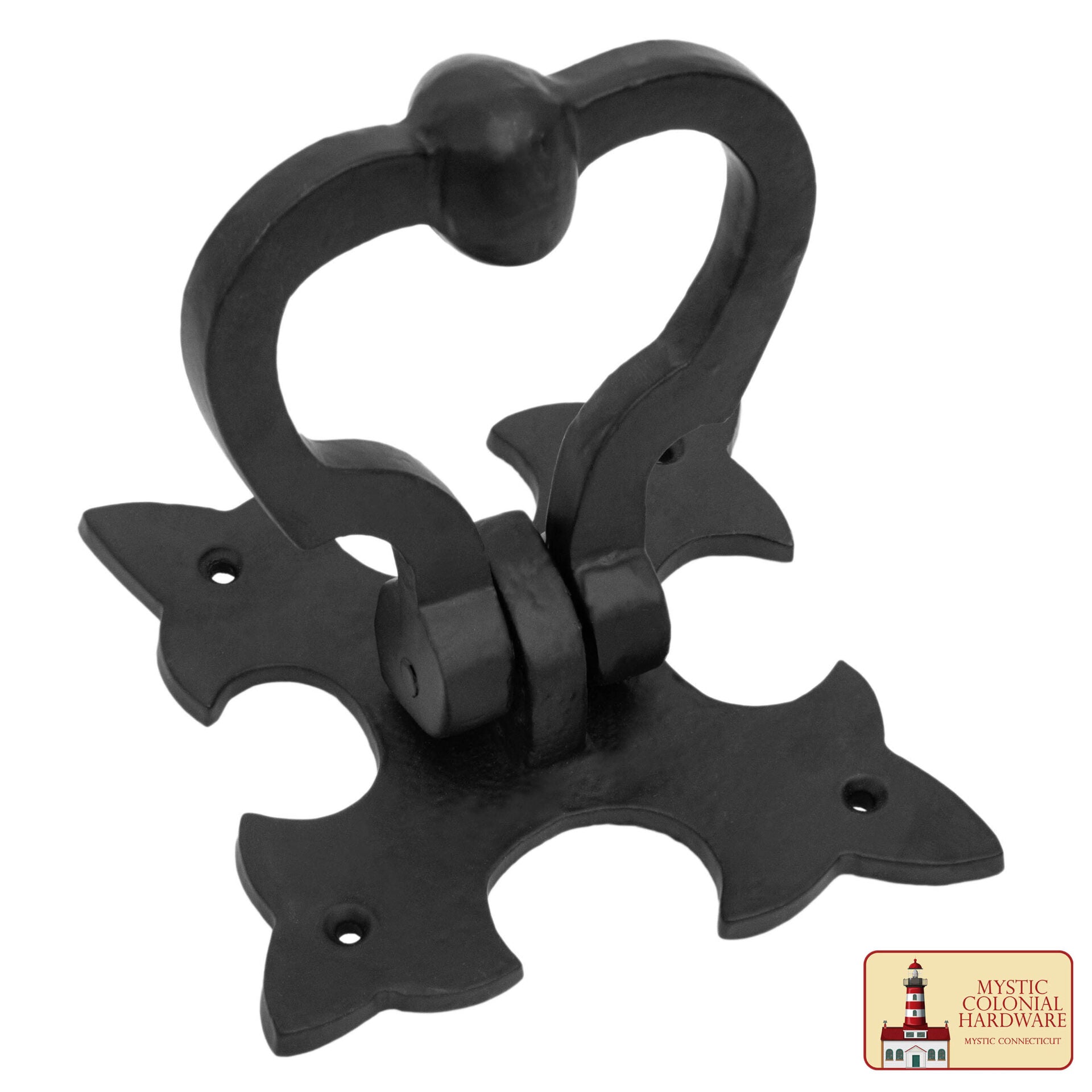 Imagen única de: Aldaba Gótica de Hierro Forjado, Negra, Aspecto Medieval Antiguo