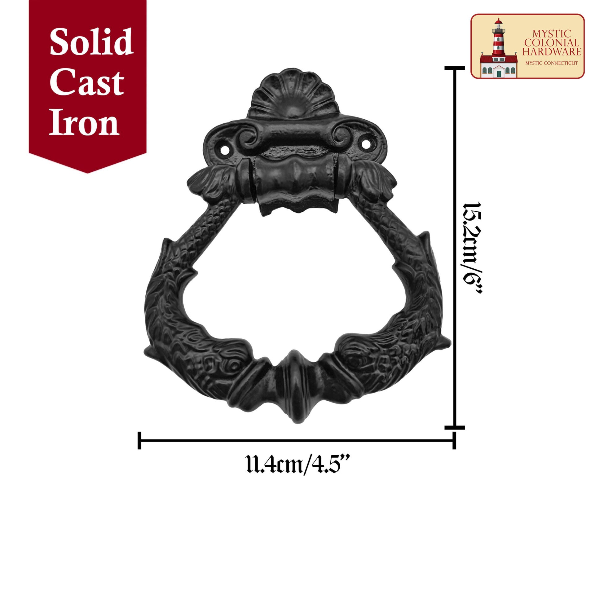 Imagen única de: Aro Negro con Recubrimiento de Polvo Puerta de Entrada Artesanal Antiguo Aldaba