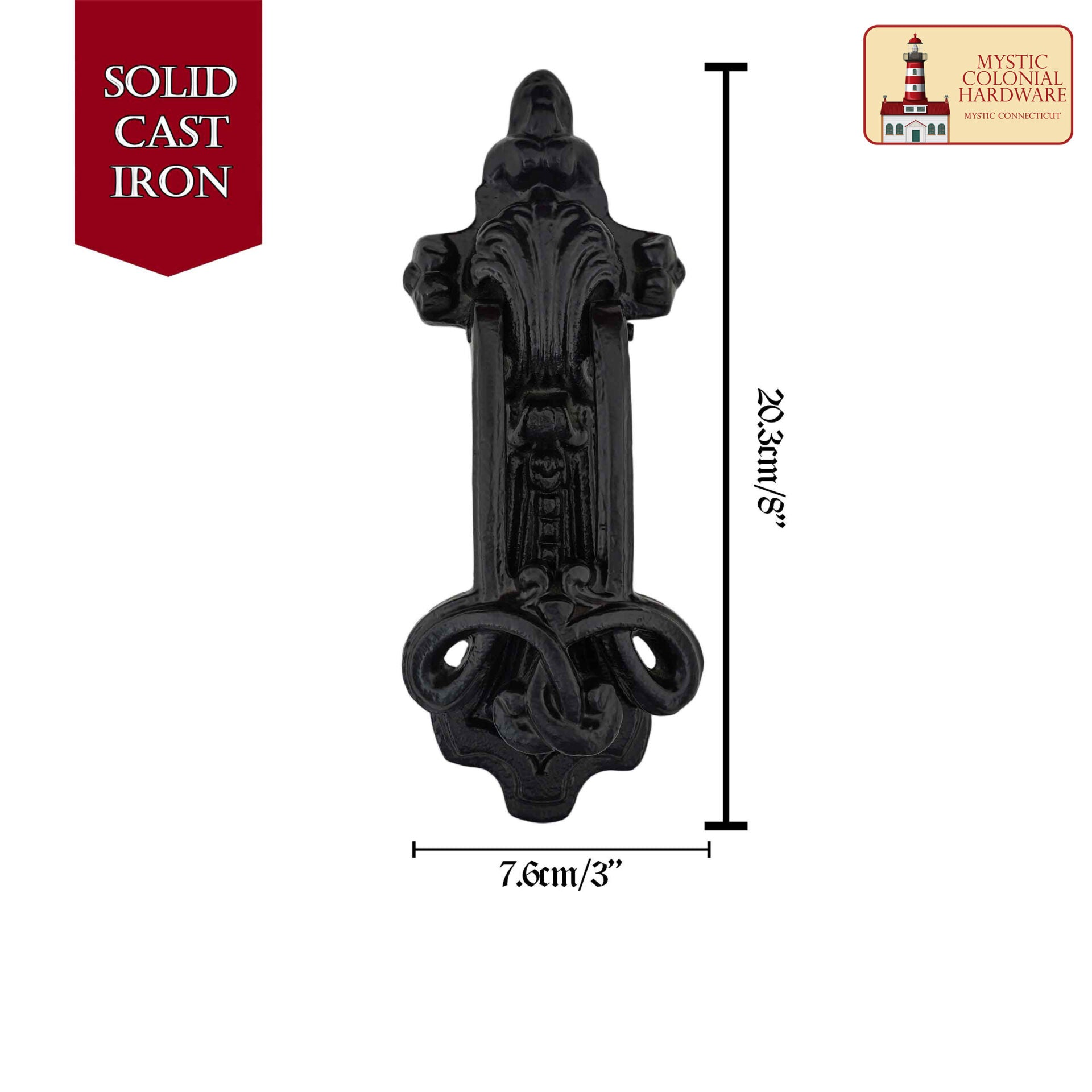 Imagen única de: Puerta de Entrada Gótica con Revestimiento de Polvo Negro Aldaba Antigua Hecha a Mano