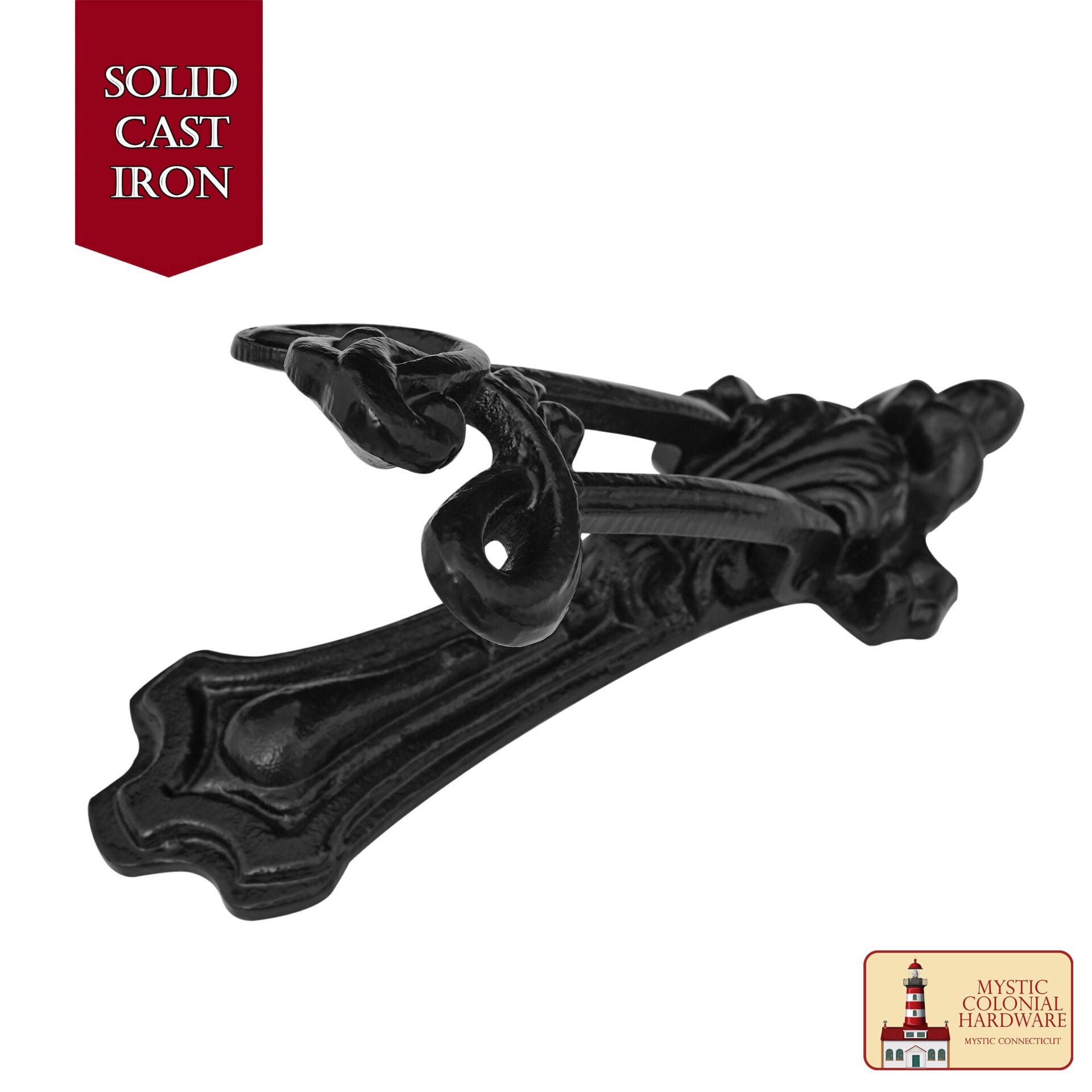 Imagen única de: Puerta de Entrada Gótica con Revestimiento de Polvo Negro Aldaba Antigua Hecha a Mano