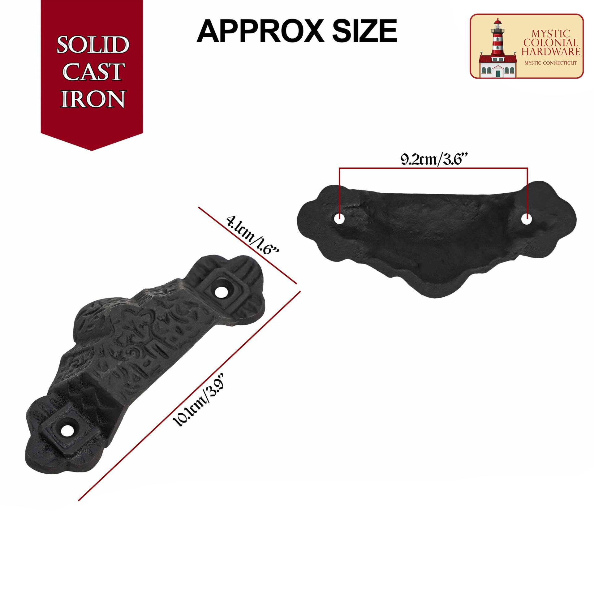 Imagen única de: Rústico Cajón de Hierro Fundido Tira de la Taza del Gabinete Tira: Ideales para Ambientes Victorianos, Coloniales, Retro, Steampunk, Góticos, Barrocos y Medievales, (10.1x4.1) Cm