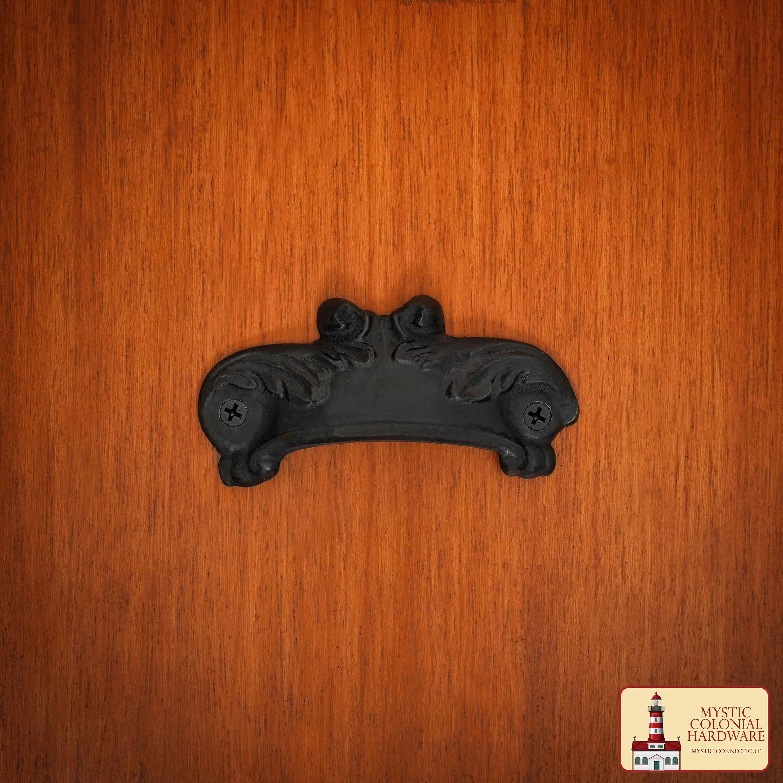 Imagen única de: Juego de 4 Tiradores de Hierro Fundido Rústico: Ideal para Ambientes Victorianos, Coloniales, Retro, Steampunk, Góticos, Barrocos y Medievales, (10.3x5) Cm