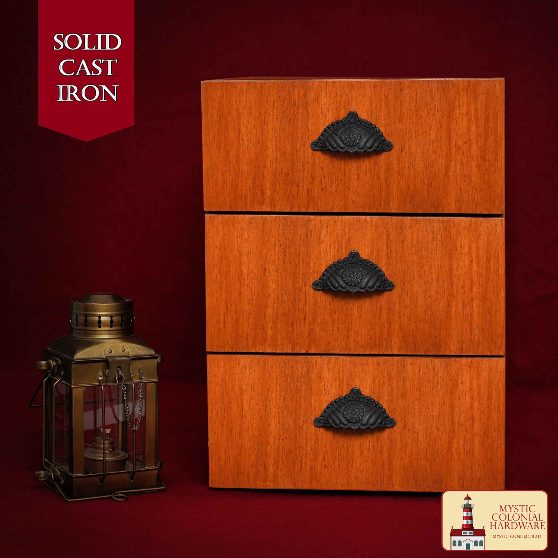 Imagen única de: Juego de 4 Tiradores de Hierro Fundido Rústico: Ideal para Ambientes Victorianos, Coloniales, Retro, Steampunk, Góticos, Barrocos y Medievales, (9.6x5.4) Cm