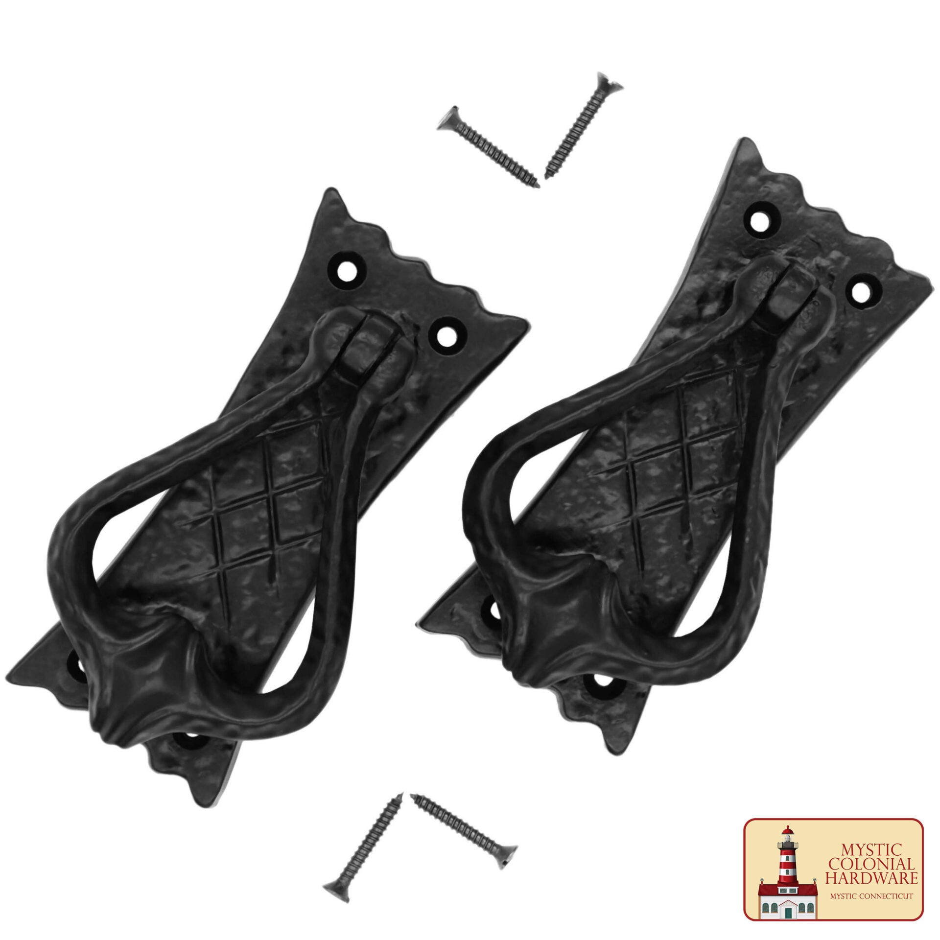 Imagen única de: Aldaba para Puerta de Dormitorio Hierro Fundido Macizo Negro Antiguo - 4.7