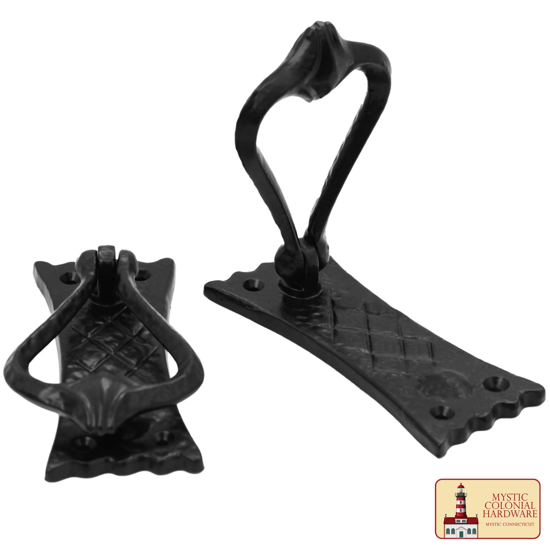 Imagen única de: Aldaba para Puerta de Dormitorio Hierro Fundido Macizo Negro Antiguo - 4.7