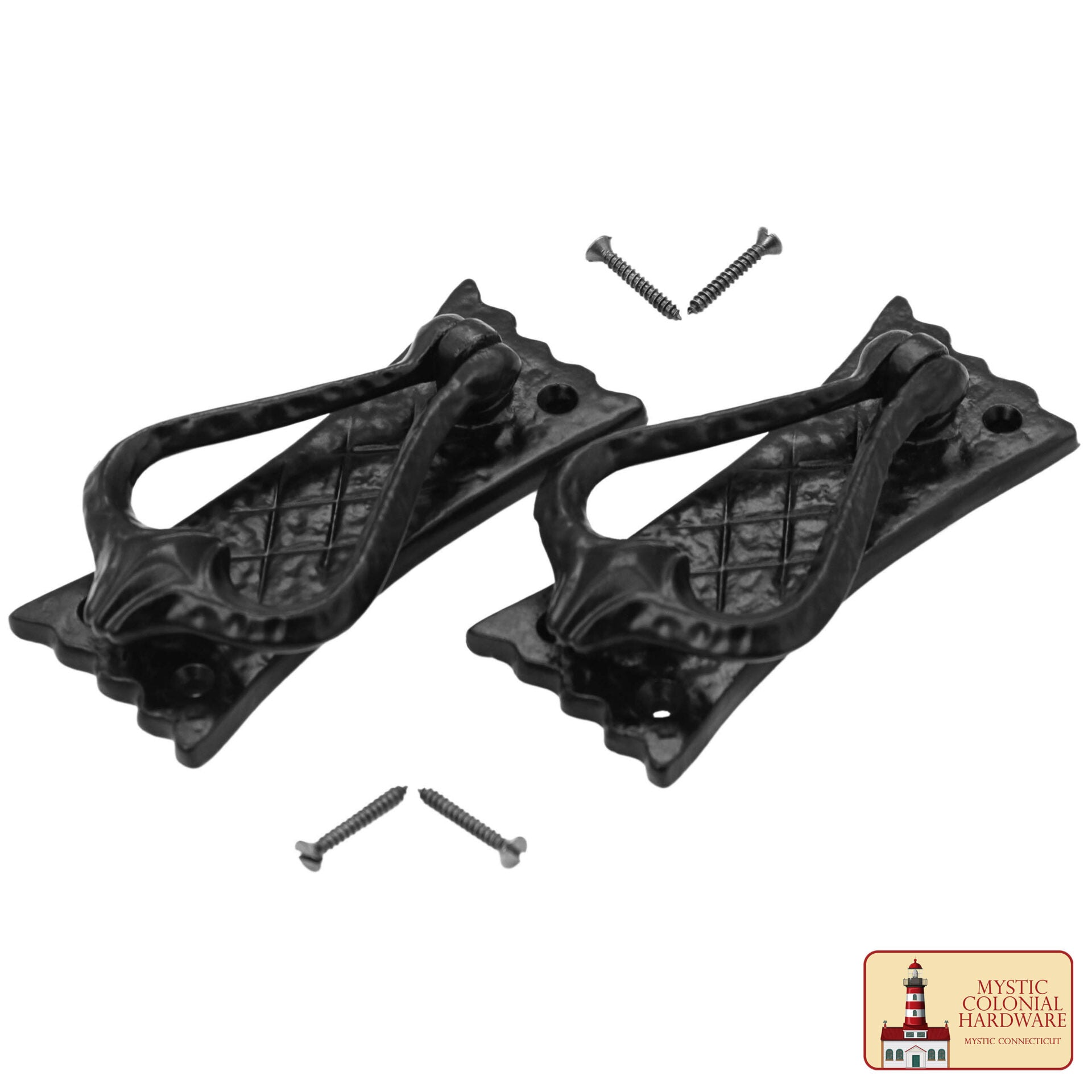 Imagen única de: Aldaba para Puerta de Dormitorio Hierro Fundido Macizo Negro Antiguo - 4.7