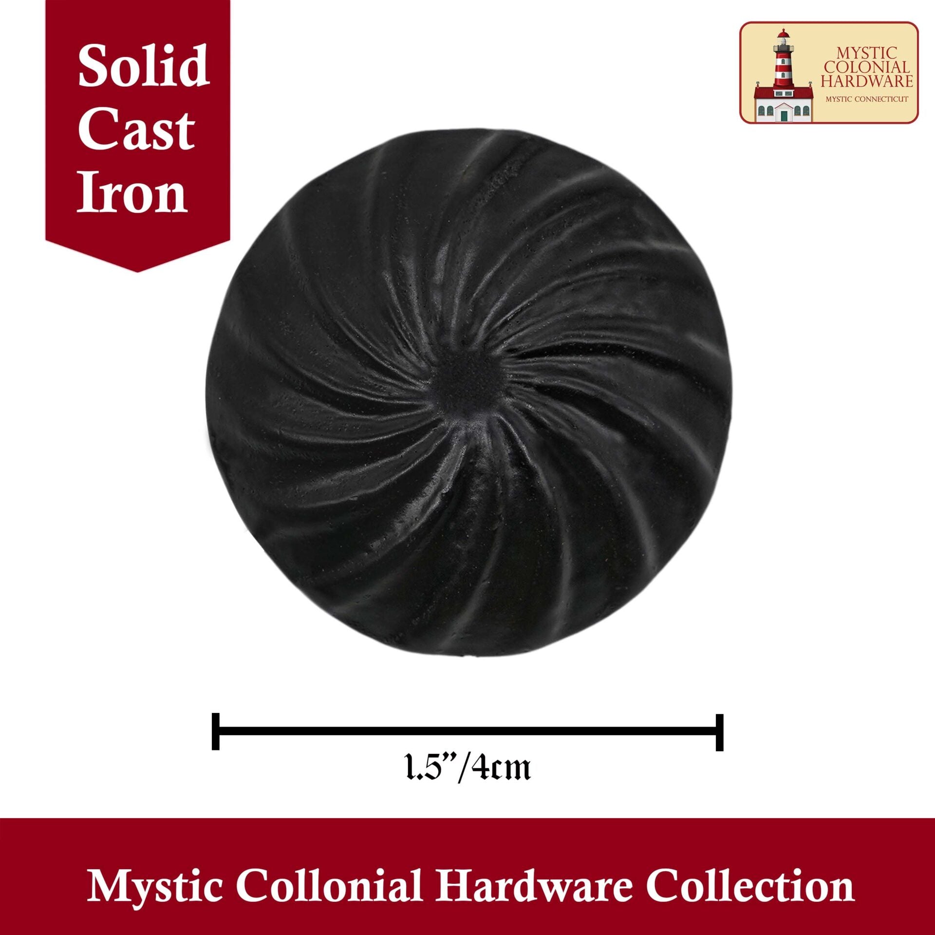 Imagen única de: Tirador de Pomo de Armario de Hierro Forjado a Mano - Lote de 4