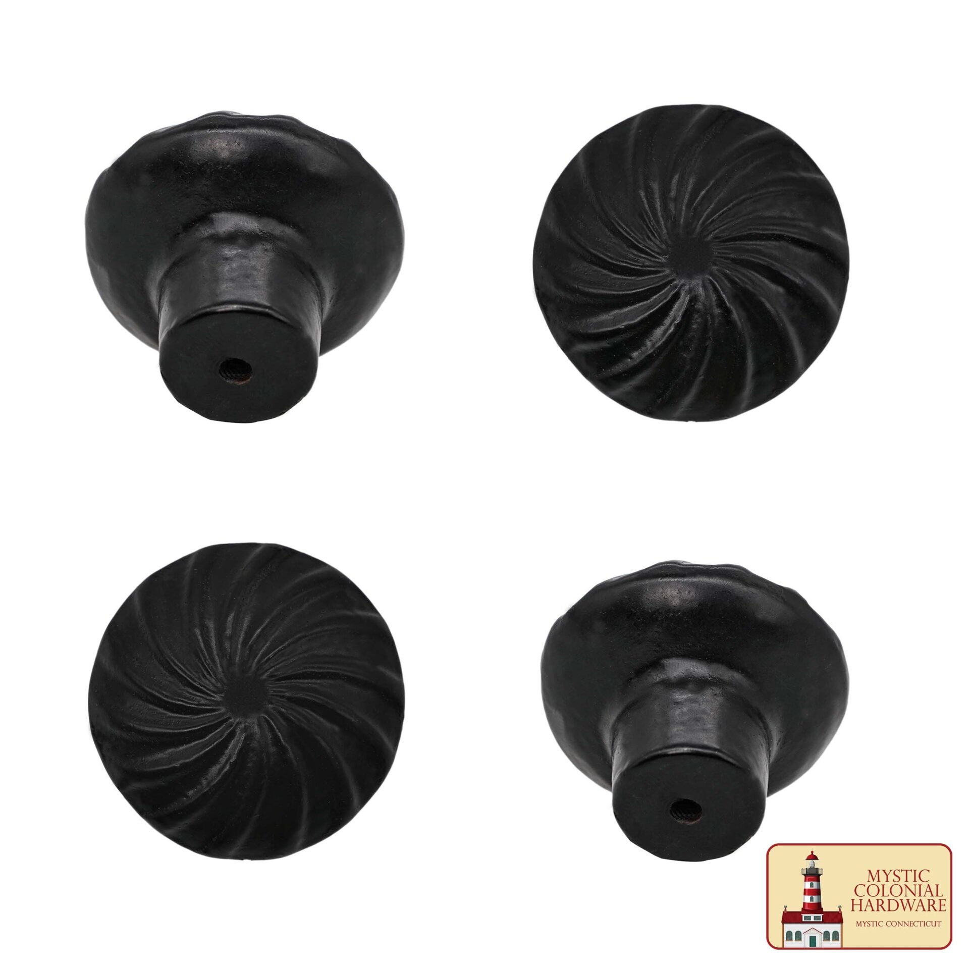 Imagen única de: Tirador de Pomo de Armario de Hierro Forjado a Mano - Lote de 4